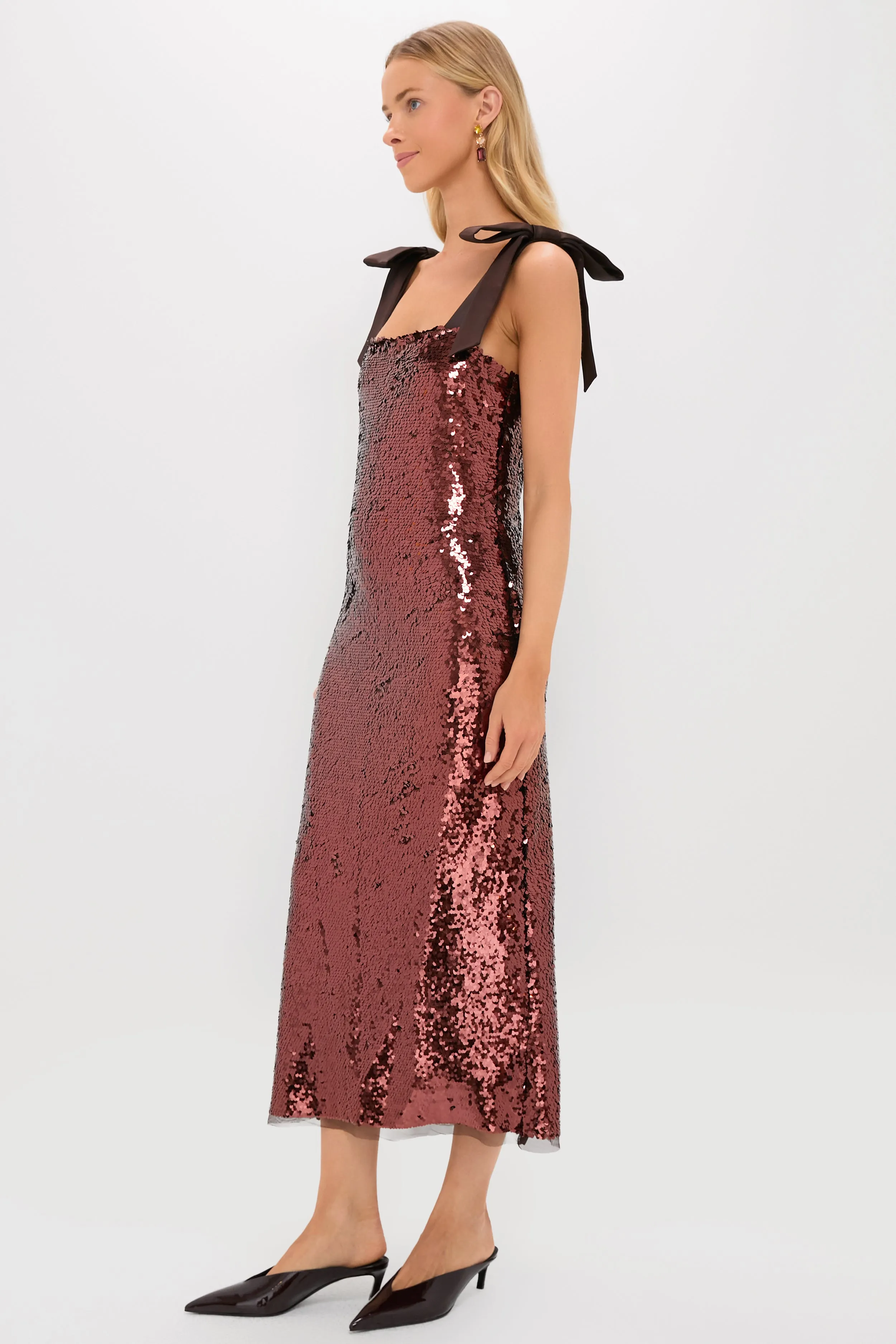 Radiant Bronze Sequin Roxy Dress sold by Tuckernuck product image thumbnail 3