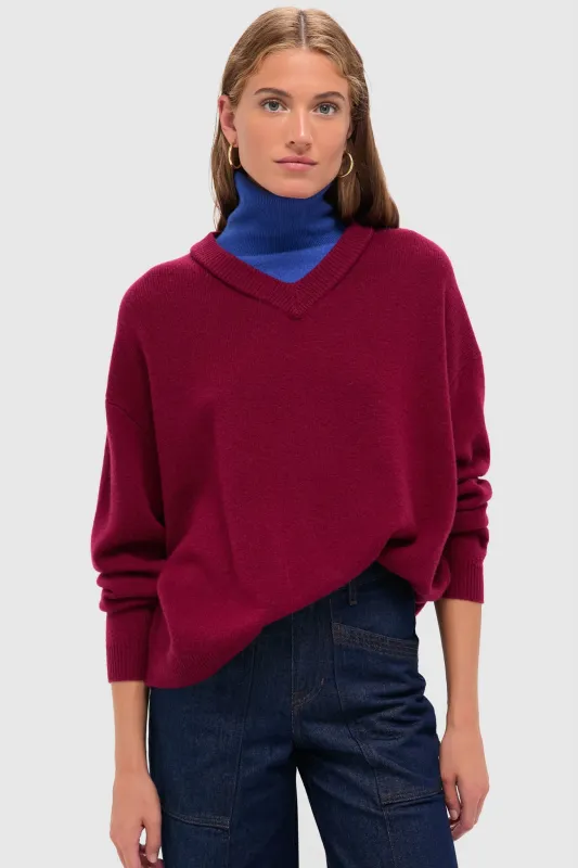 Crimson and Sapphire Doris Cashmere Sweater sold by Tuckernuck