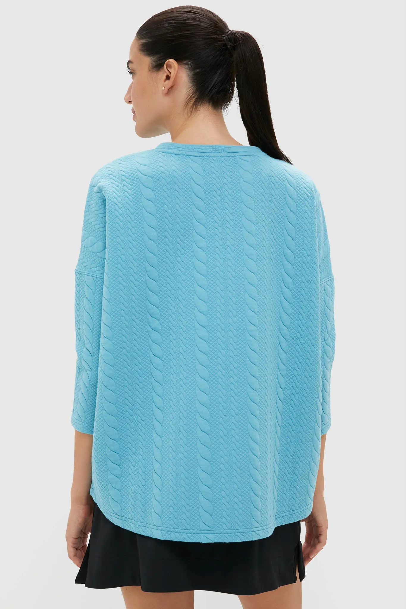 Bright Blue Cable Ally Swing Sweatshirt sold by Tuckernuck product image thumbnail 4