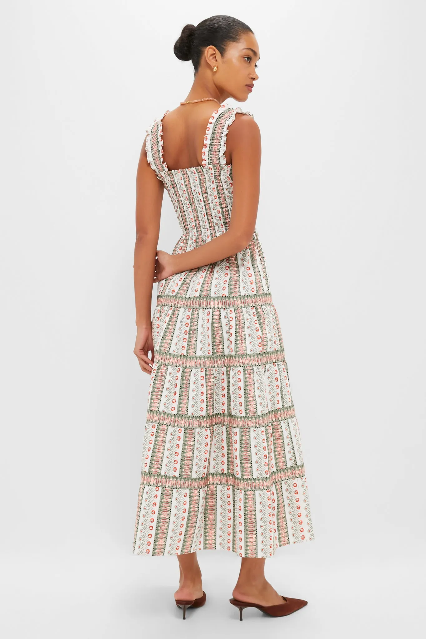 Olive and Paprika Cosmos Floral Stripe Kimmy Maxi Nap Dress sold by Tuckernuck product image thumbnail 4