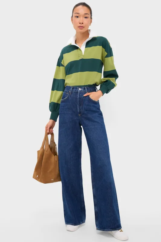 Woodbine and Junebug Stripe Swiftie Rugby Polo sold by Tuckernuck