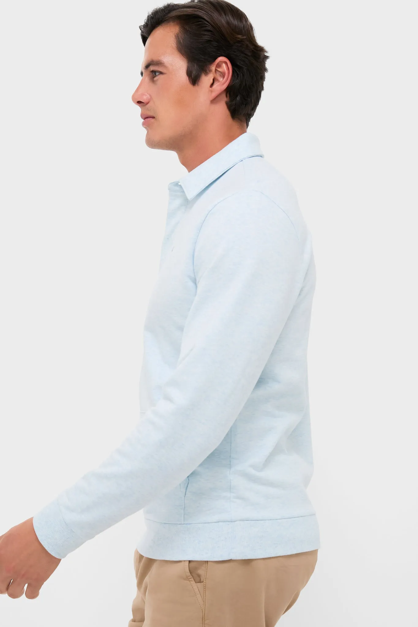 Heathered Ice Collared Sweatshirt sold by Tuckernuck product image thumbnail 3