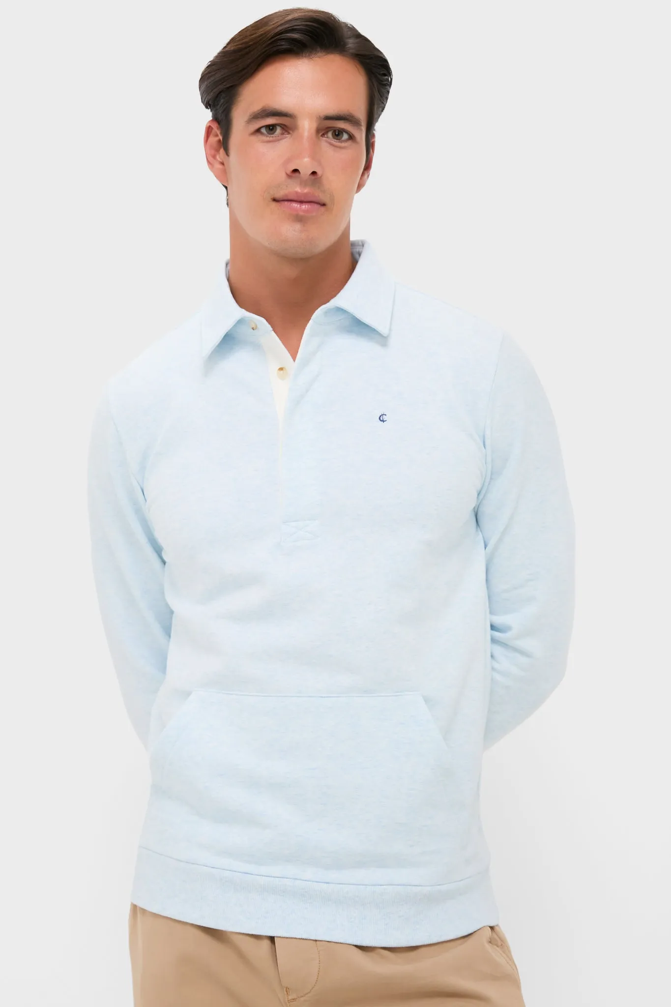 Heathered Ice Collared Sweatshirt sold by Tuckernuck