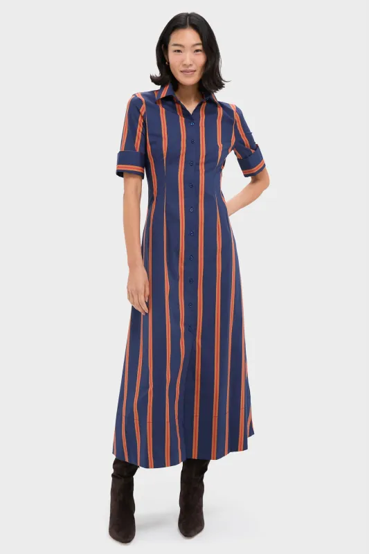 Railroad Stripe Joan Dress sold by Tuckernuck