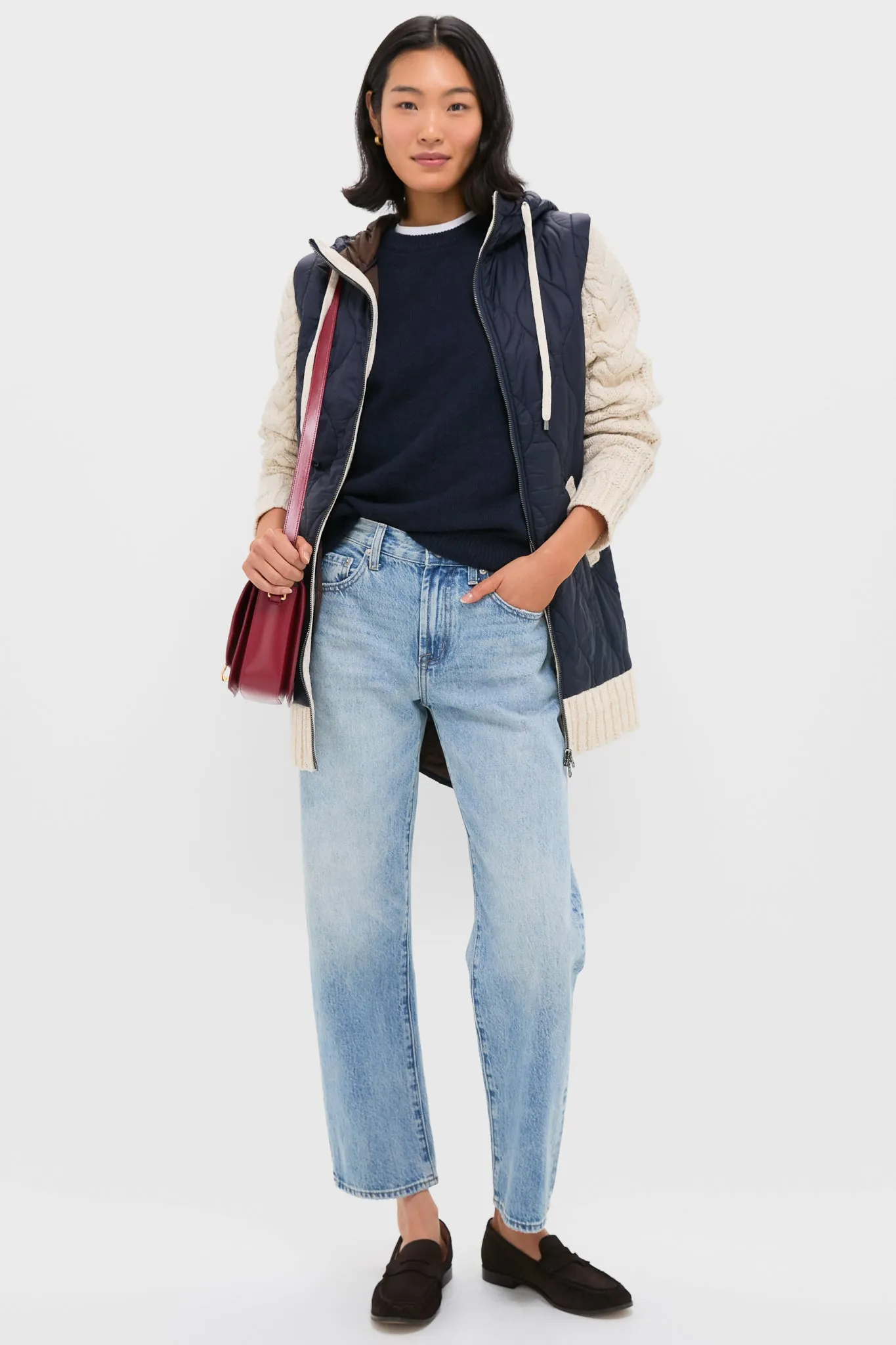 Navy and Heathered Sand Barrows Mixed Media Jacket sold by Tuckernuck product image thumbnail 2