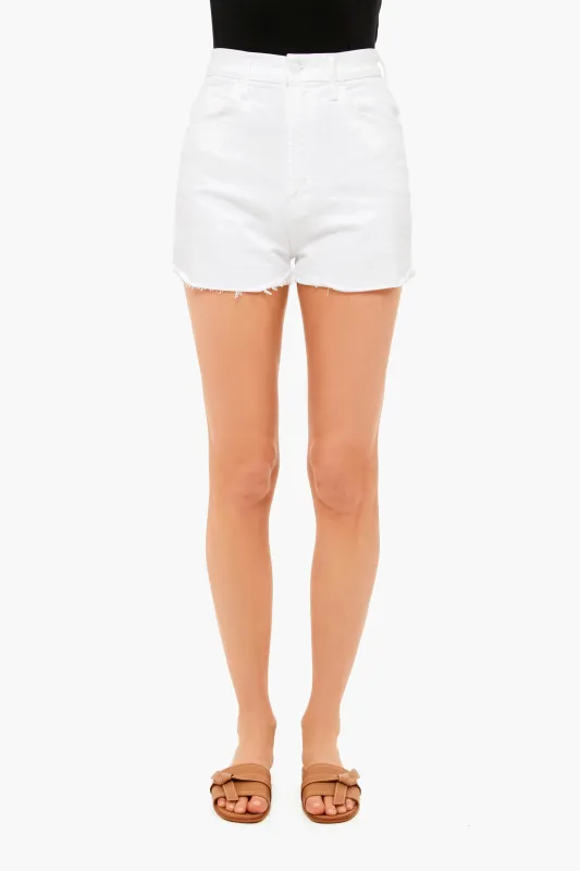 Totally Innocent High Waisted Tunnel Vision Cut Off Shorts made by MOTHER