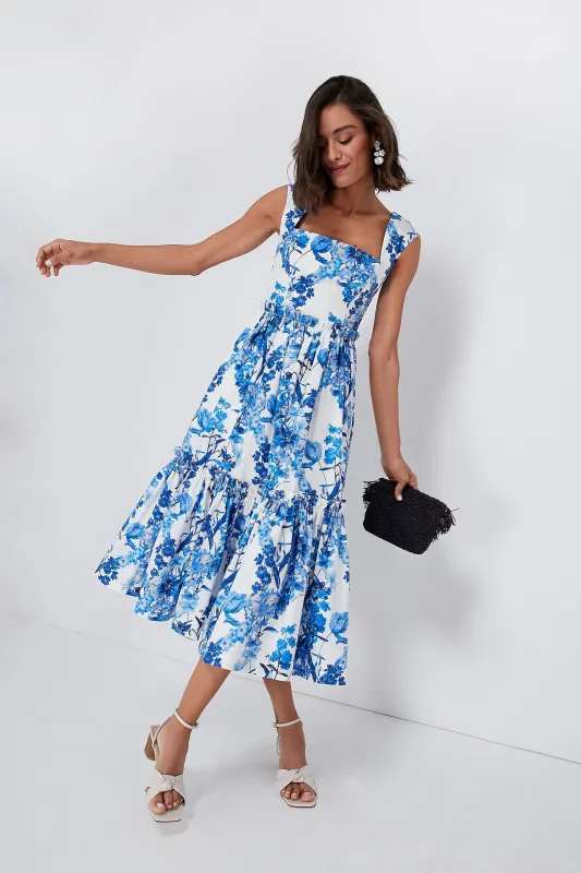 Blue Floral Boho Claire Dress sold by Tuckernuck