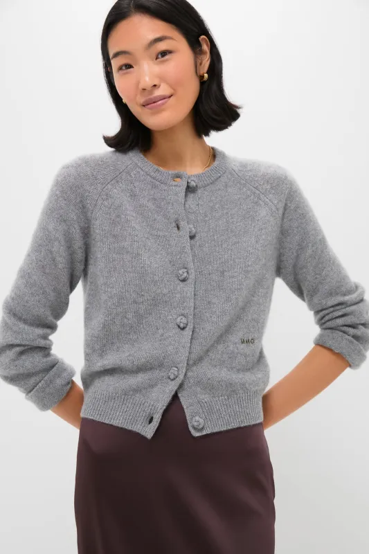 Gray Knot Button Cashmere Cardigan sold by Tuckernuck