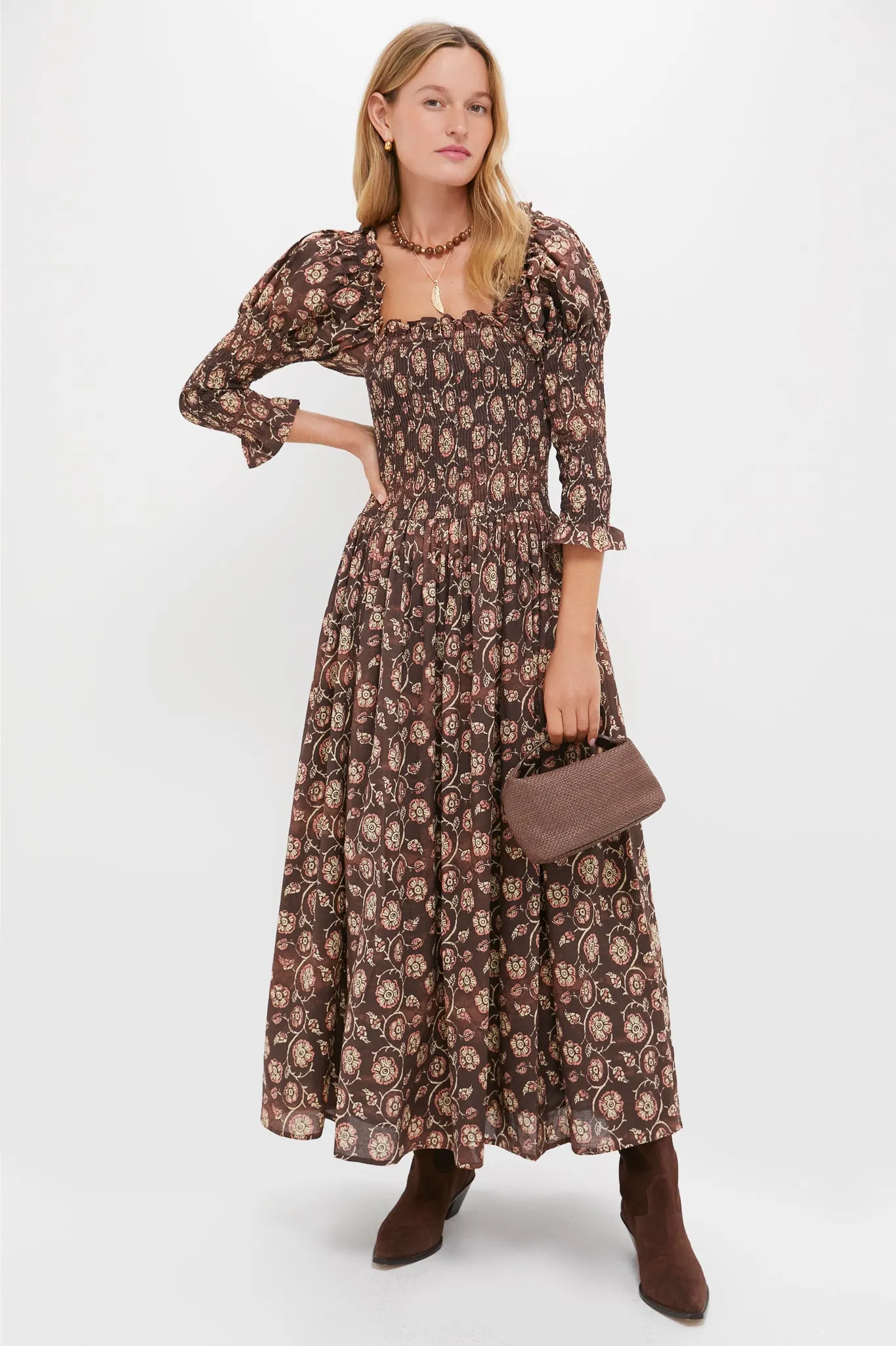 Wood and Gold Beaded Necklace sold by Tuckernuck product image thumbnail 3