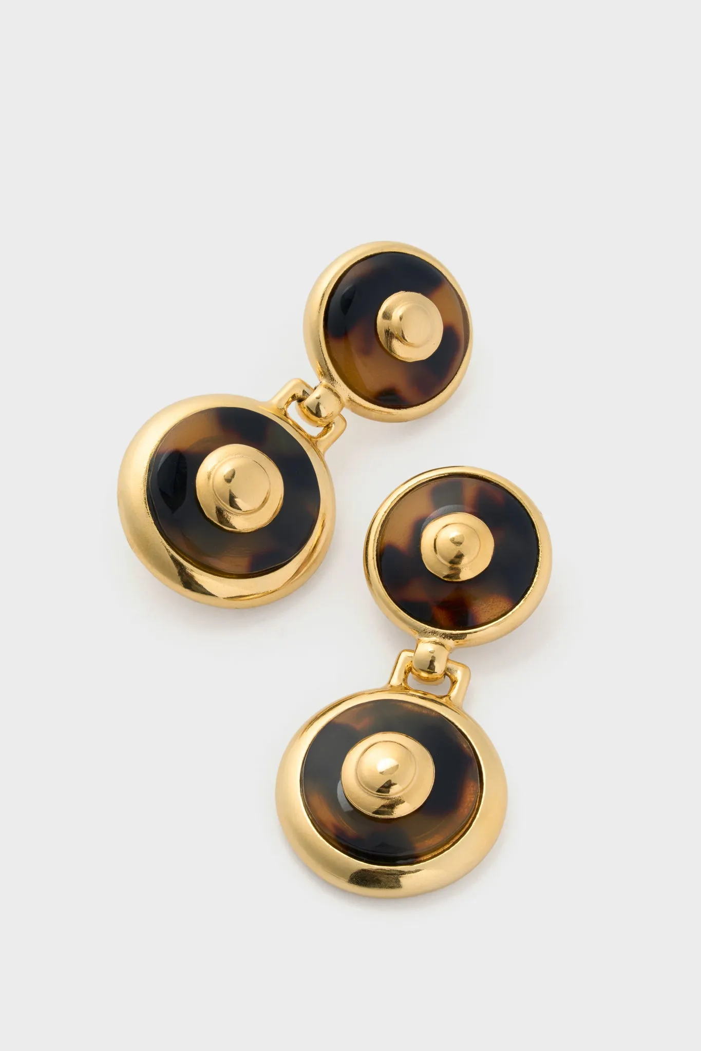Tortoise 24K Gold Electroplated Circle Drop Earrings sold by Tuckernuck product image thumbnail 4