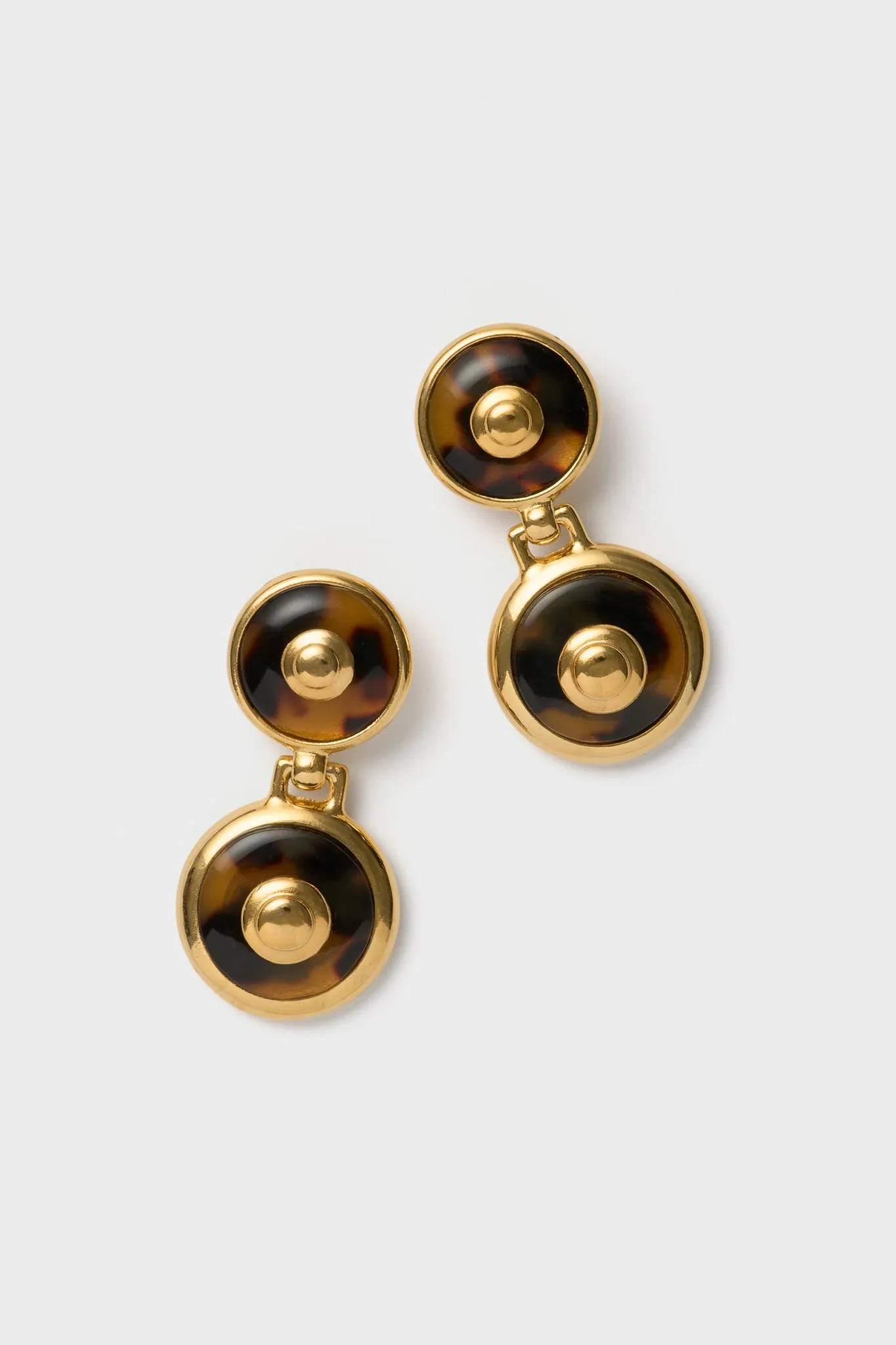 Tortoise 24K Gold Electroplated Circle Drop Earrings sold by Tuckernuck