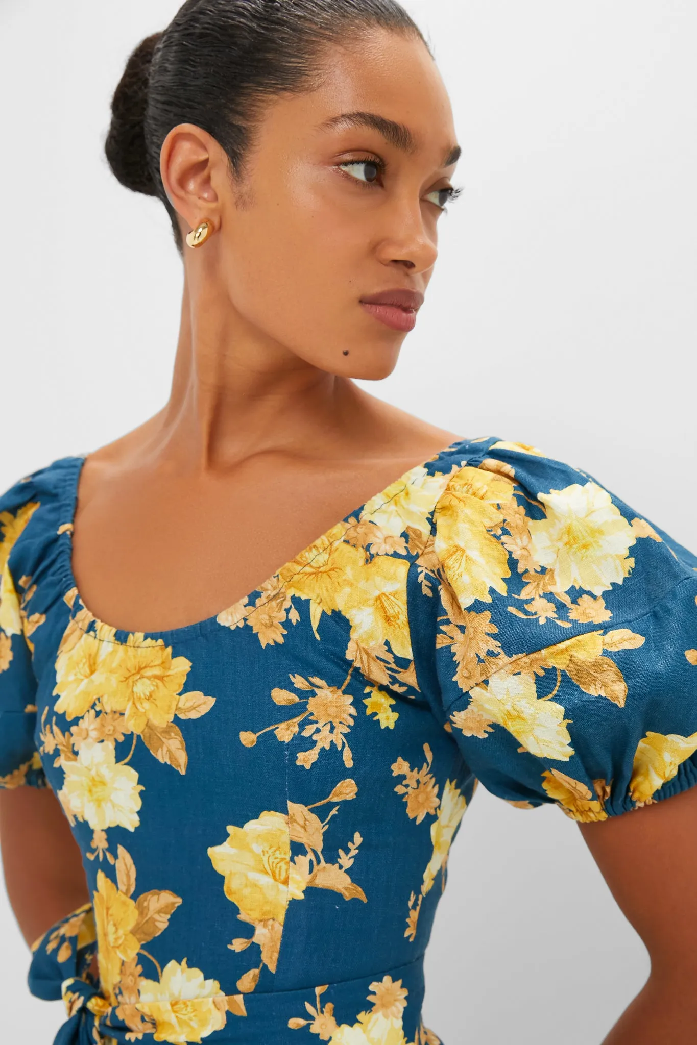Nora Floral Navy Leiria Midi Dress sold by Tuckernuck product image thumbnail 5