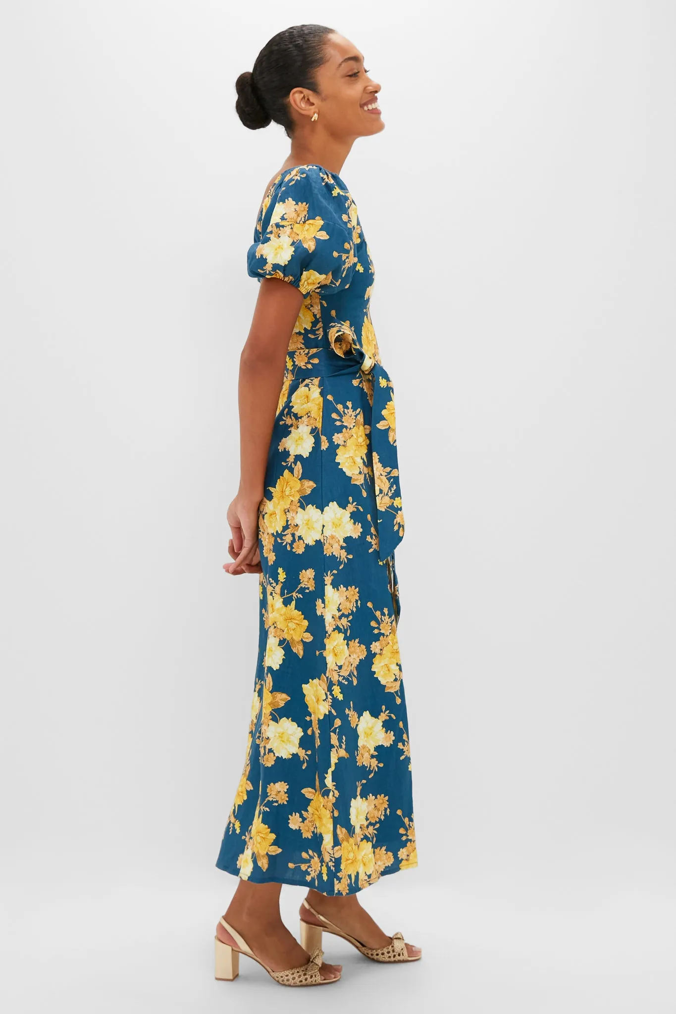 Nora Floral Navy Leiria Midi Dress sold by Tuckernuck product image thumbnail 3