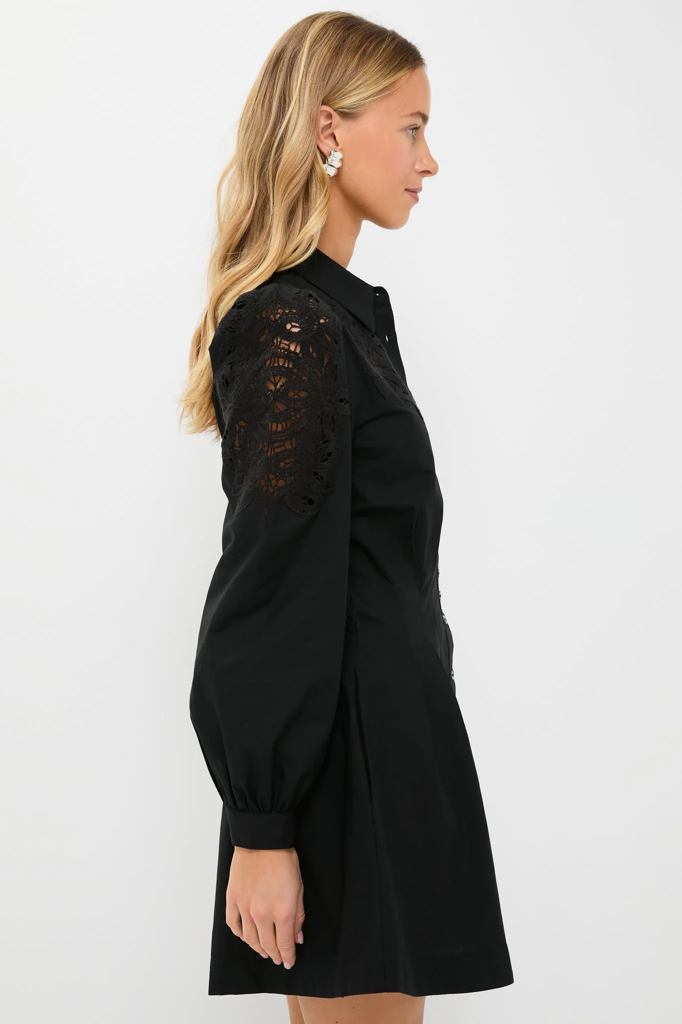 Black Marta Long Sleeve Mini Dress sold by Tuckernuck product image thumbnail 3