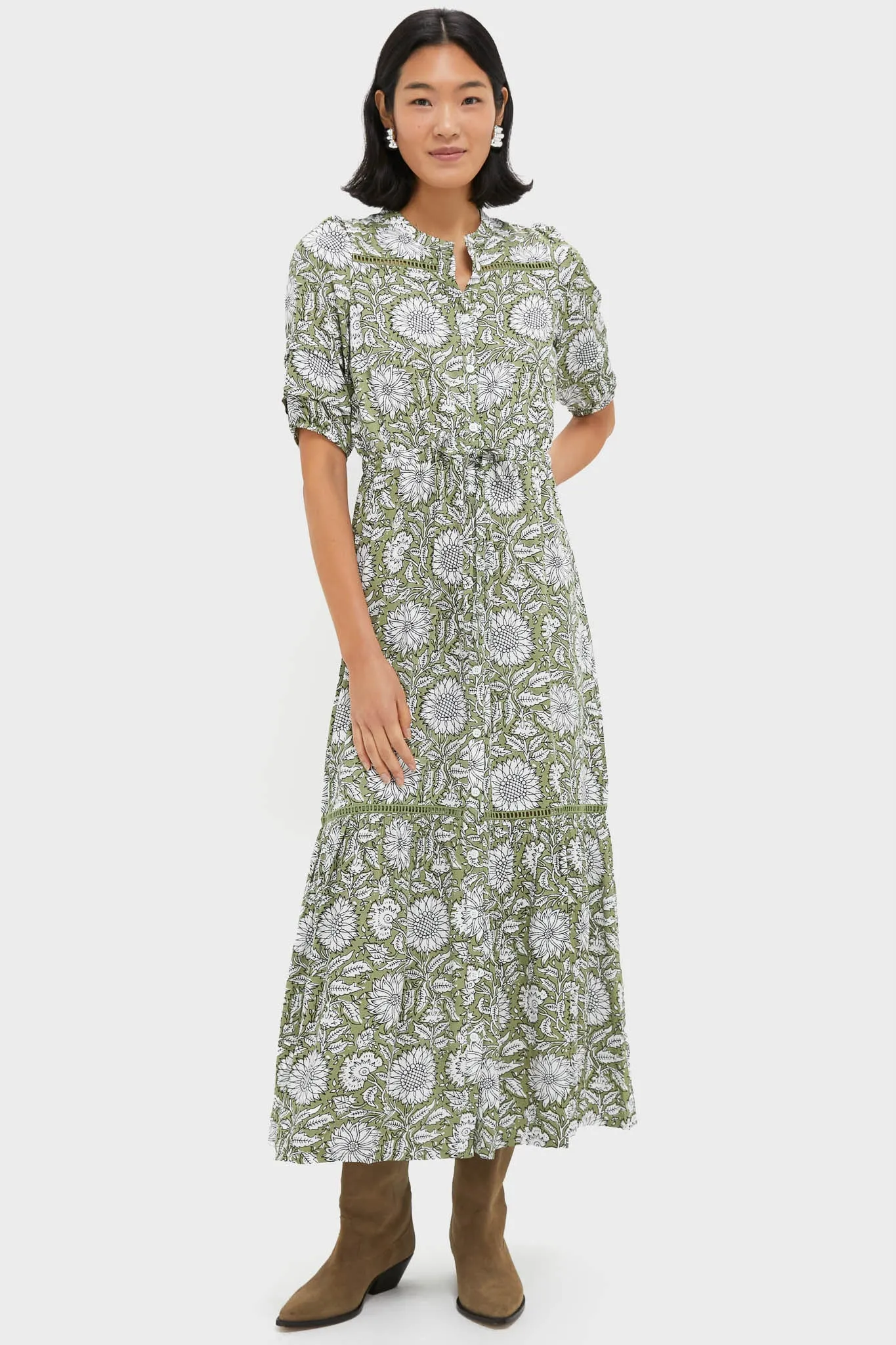 Arles Gothic Olive Lucy 4 Short Sleeve Dress sold by Tuckernuck