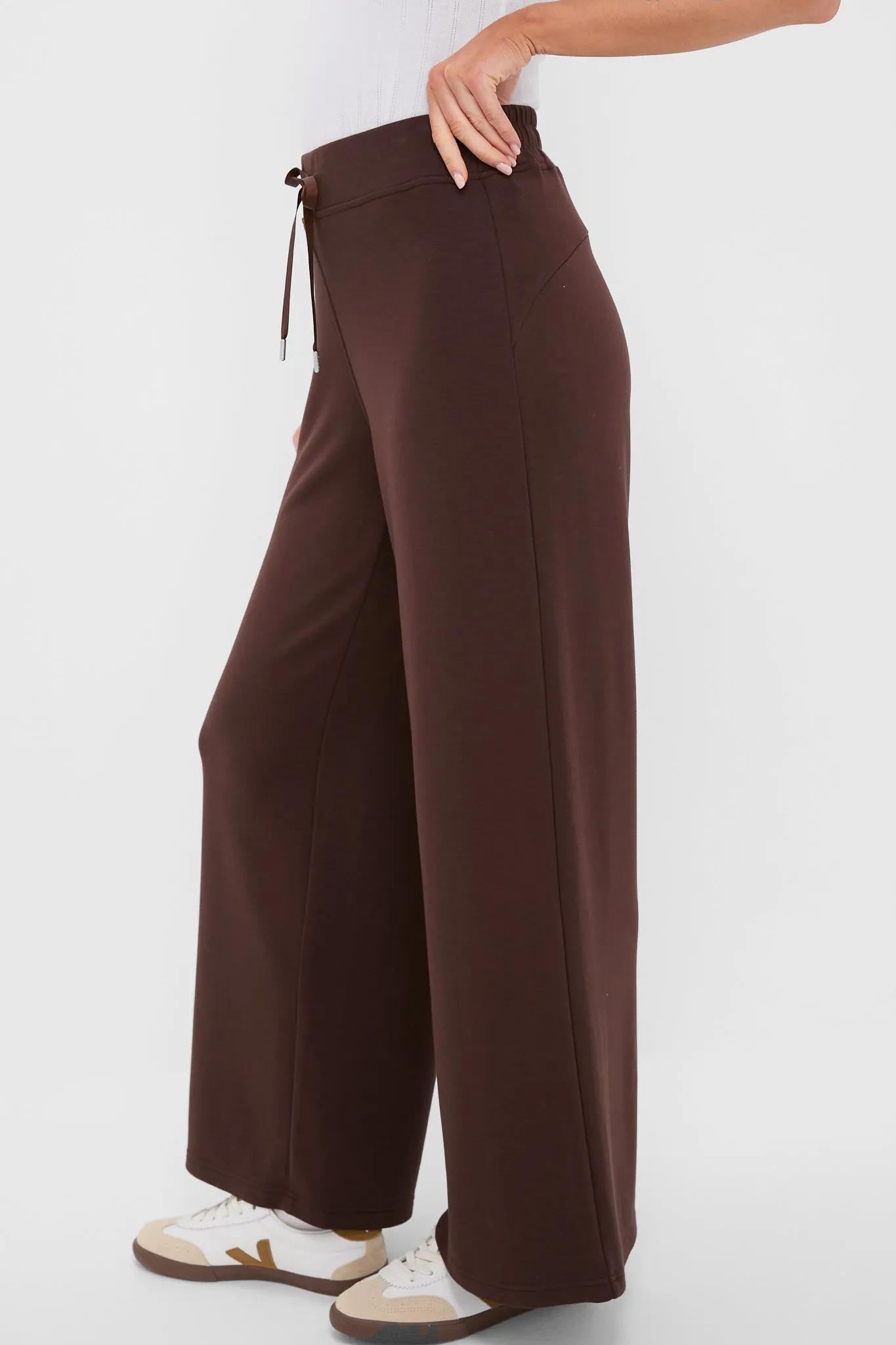 Chocolate Brown Wide Leg Comfort Stretch Finn Pants sold by Tuckernuck product image thumbnail 3
