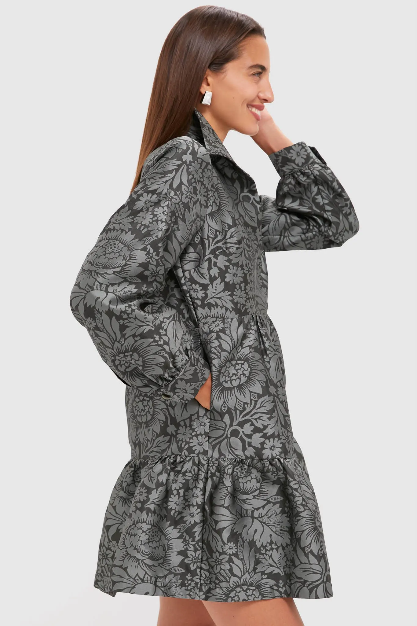 Emerald Mirasol Jacquard Alette Dress sold by Tuckernuck product image thumbnail 3