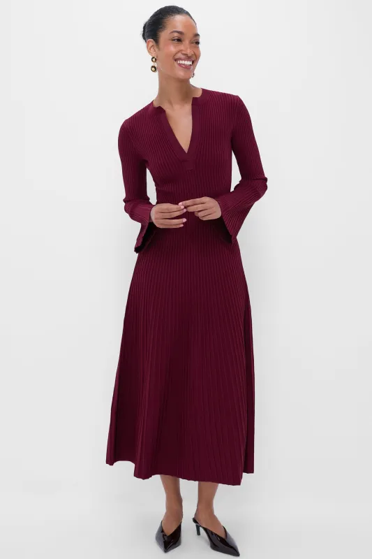 Cranberry Genna Long Sleeve Midi Dress sold by Tuckernuck