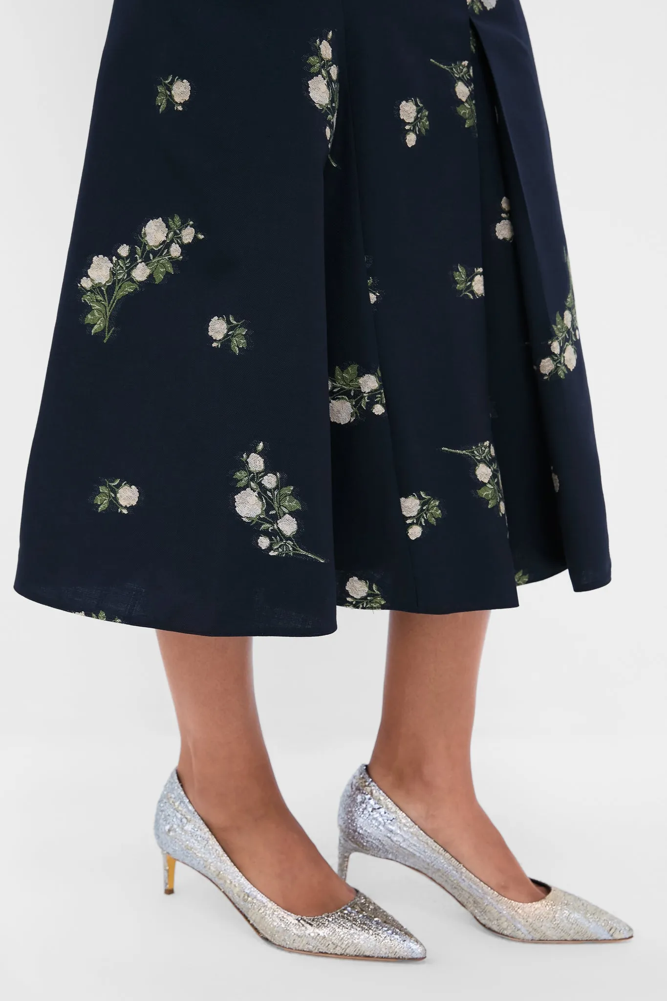 Midnight Blue Pencil Midi Skirt sold by Tuckernuck product image thumbnail 5