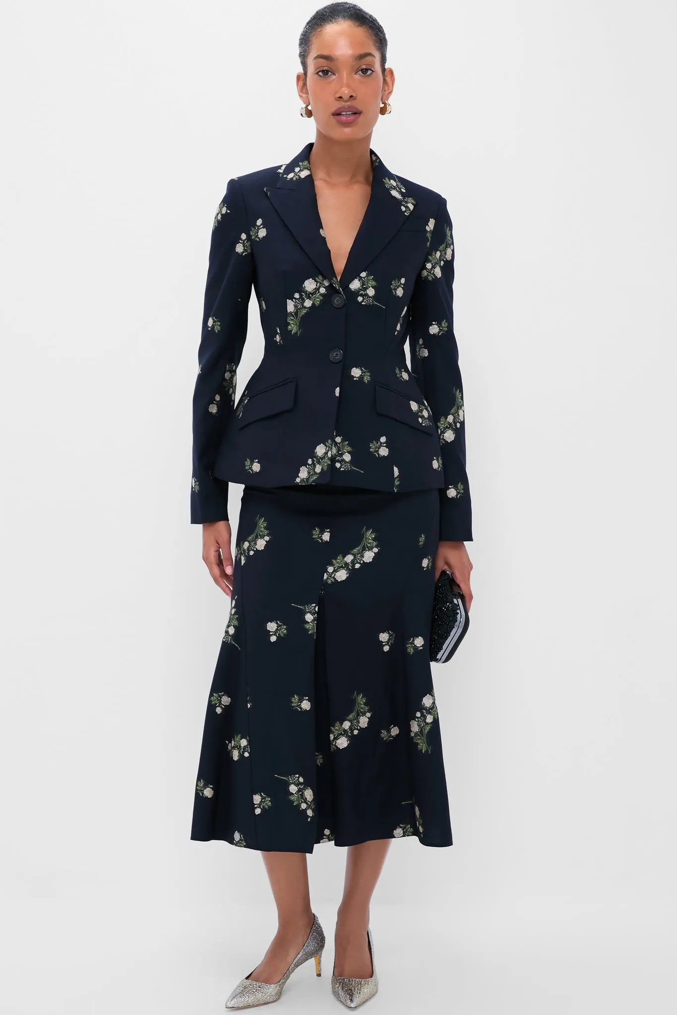 Midnight Blue Pencil Midi Skirt sold by Tuckernuck product image thumbnail 2