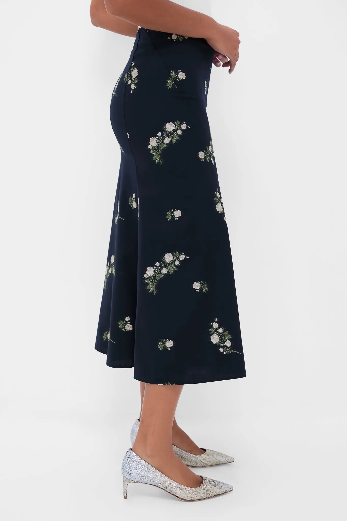 Midnight Blue Pencil Midi Skirt sold by Tuckernuck product image thumbnail 3