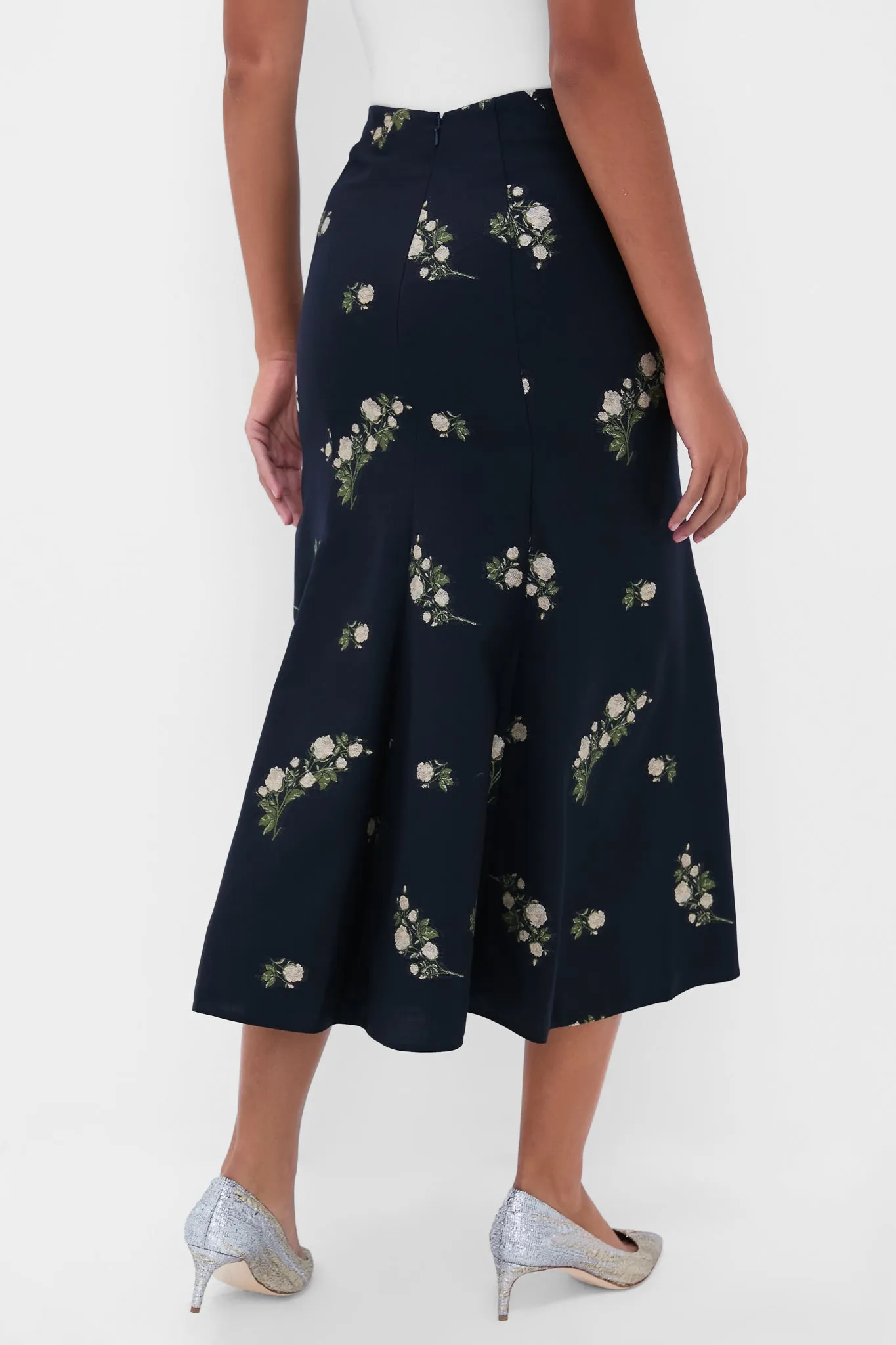 Midnight Blue Pencil Midi Skirt sold by Tuckernuck product image thumbnail 4