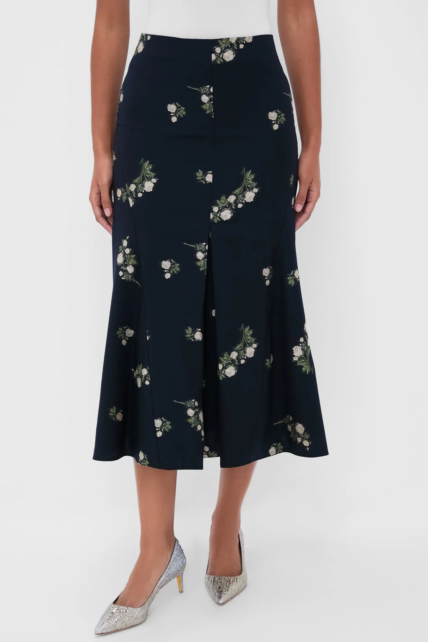 Midnight Blue Pencil Midi Skirt sold by Tuckernuck