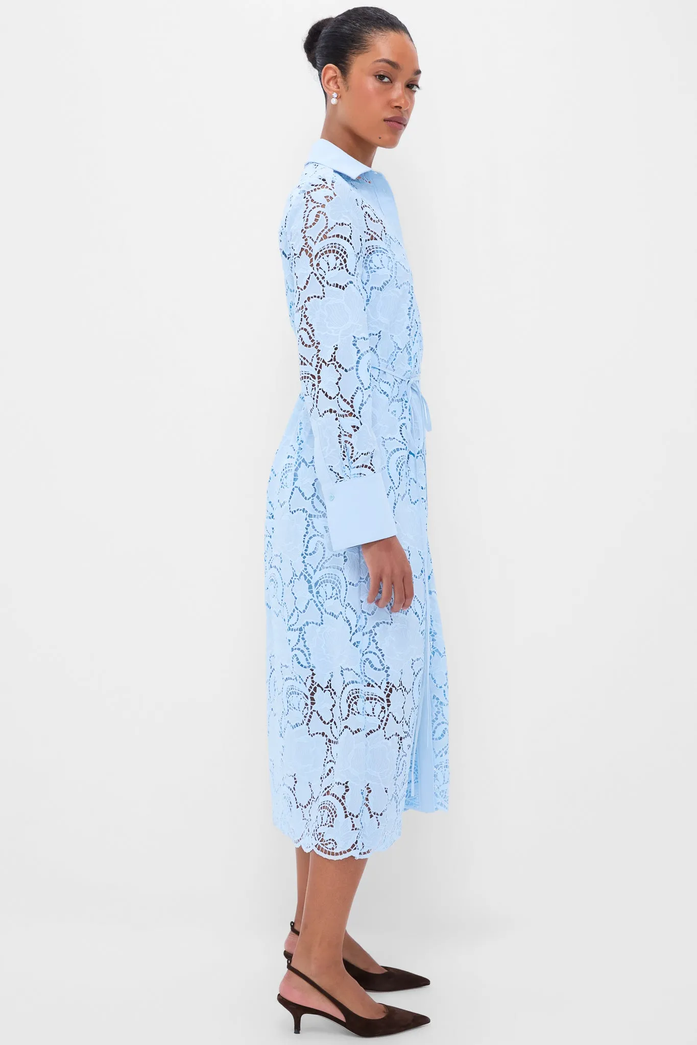 Dream Blue Long Sleeve Shirt Dress sold by Tuckernuck product image thumbnail 3