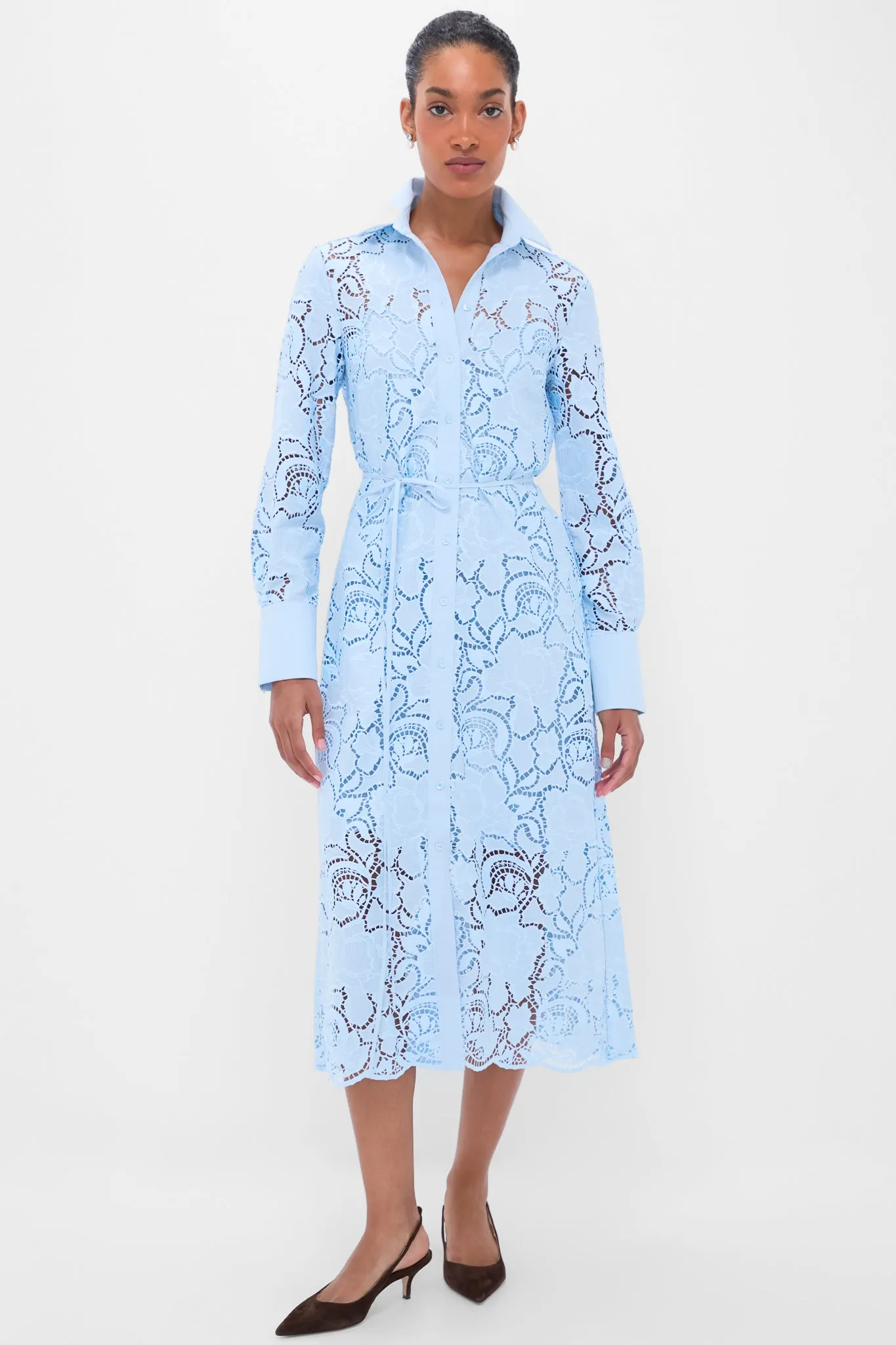 Dream Blue Long Sleeve Shirt Dress sold by Tuckernuck