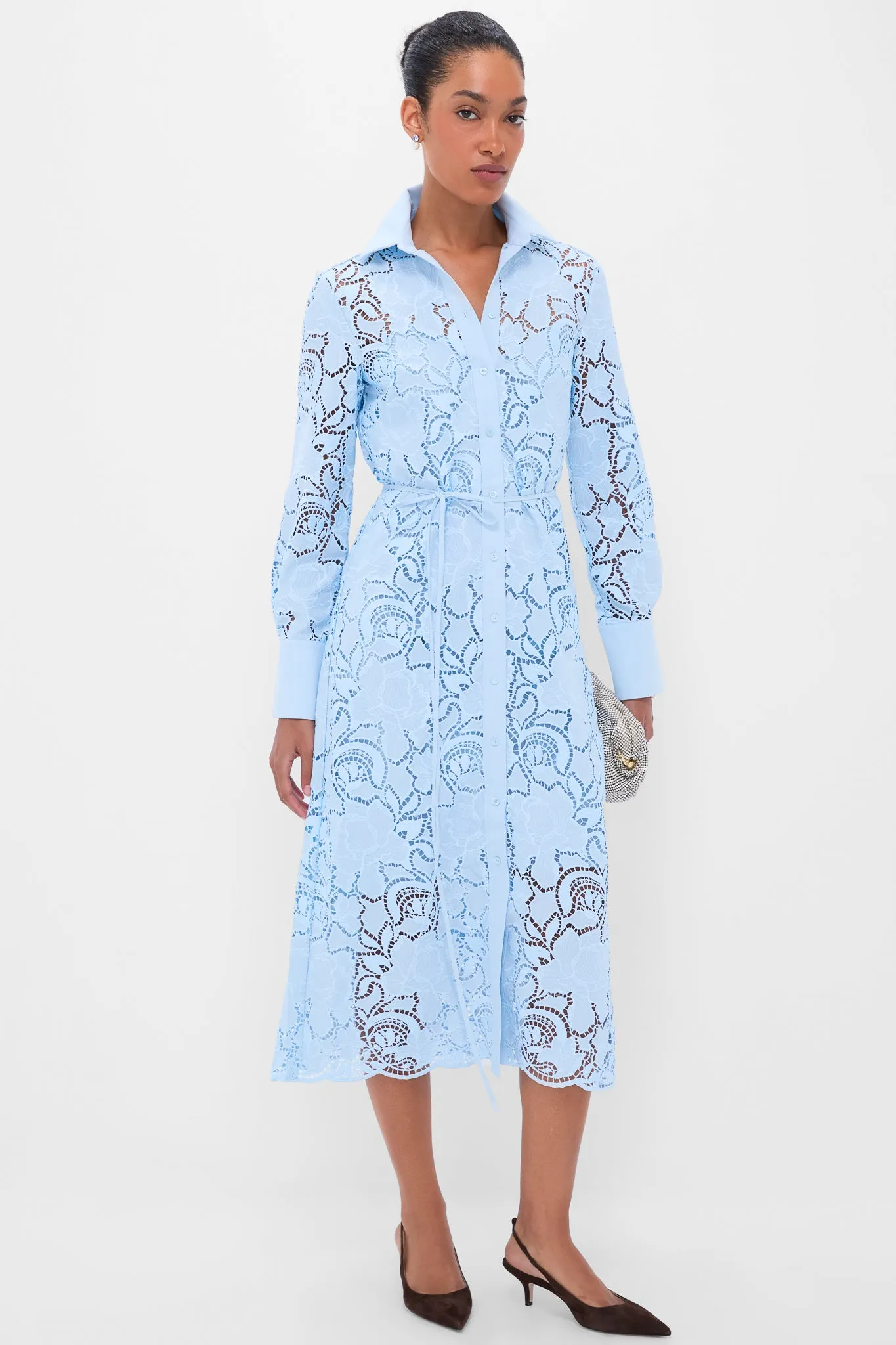 Dream Blue Long Sleeve Shirt Dress sold by Tuckernuck product image thumbnail 2