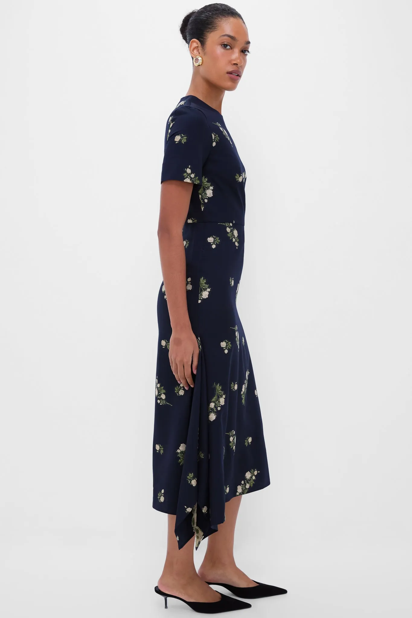 Midnight Blue Short Sleeve Midi Dress sold by Tuckernuck product image thumbnail 3