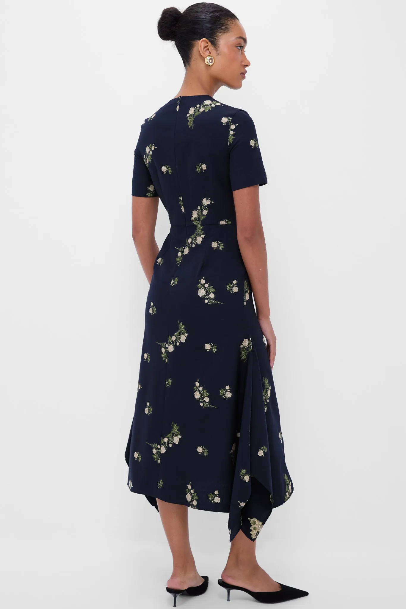 Midnight Blue Short Sleeve Midi Dress sold by Tuckernuck product image thumbnail 4