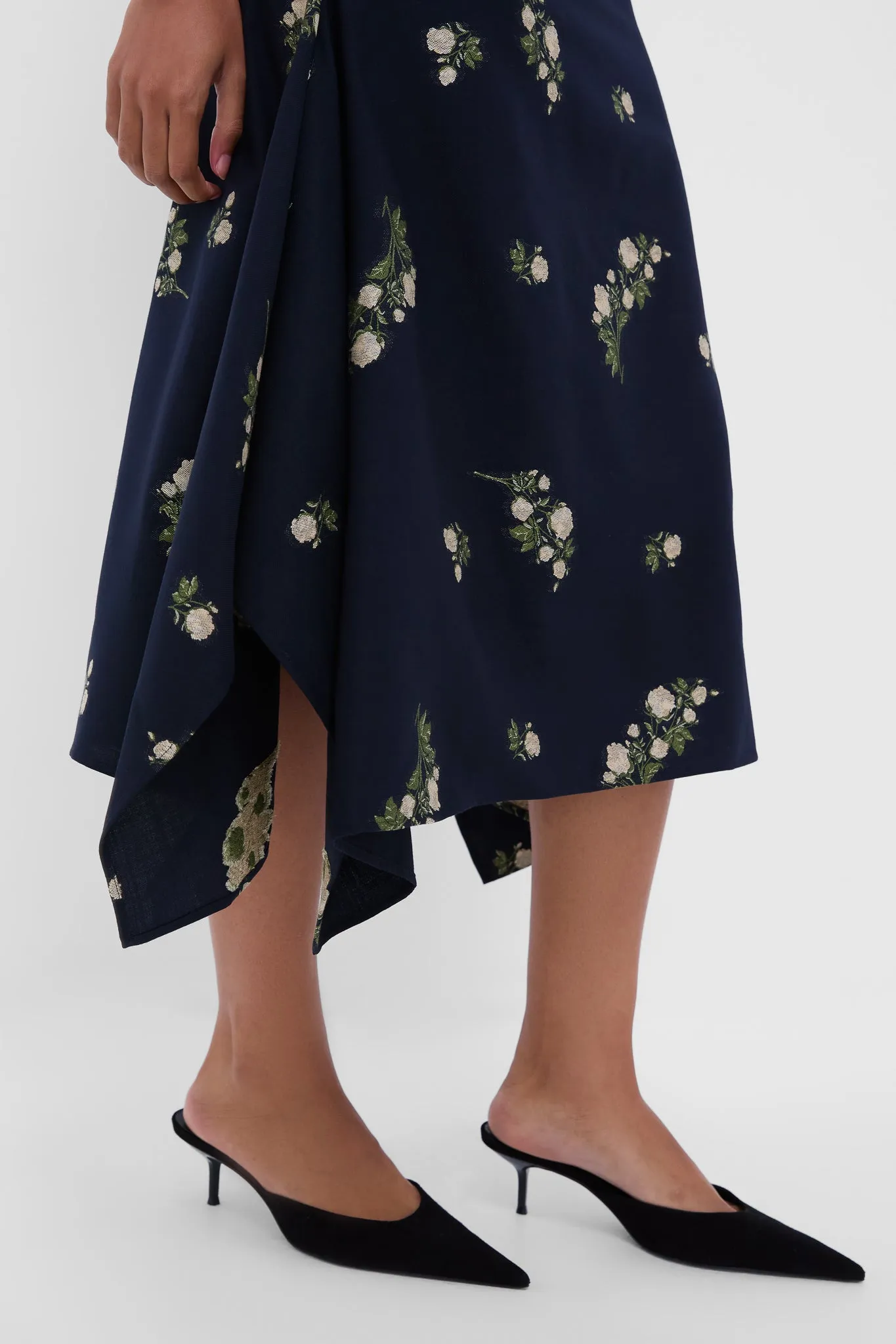 Midnight Blue Short Sleeve Midi Dress sold by Tuckernuck product image thumbnail 5