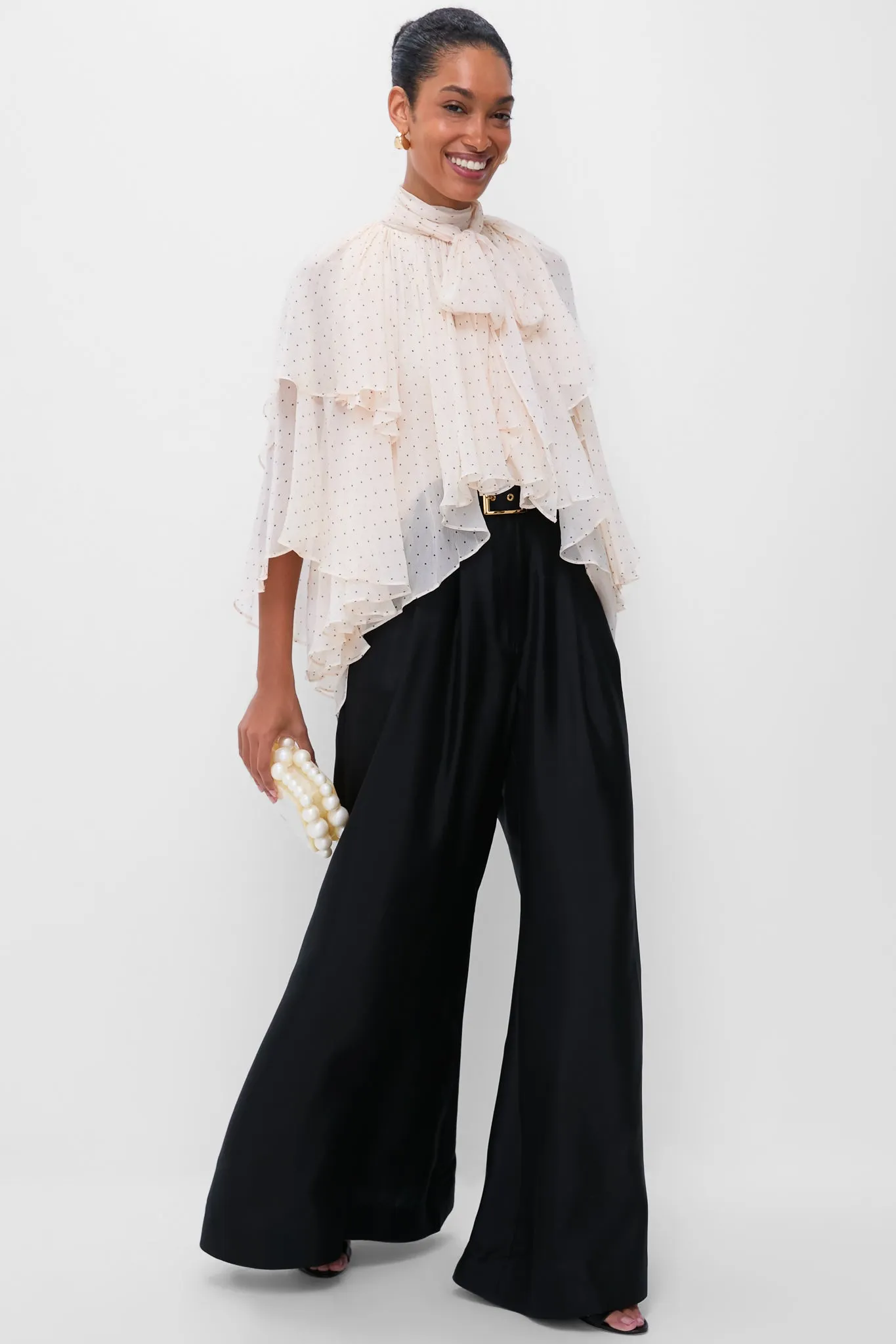 Cream Dot Hypnotic Cascading Blouse sold by Tuckernuck product image thumbnail 2