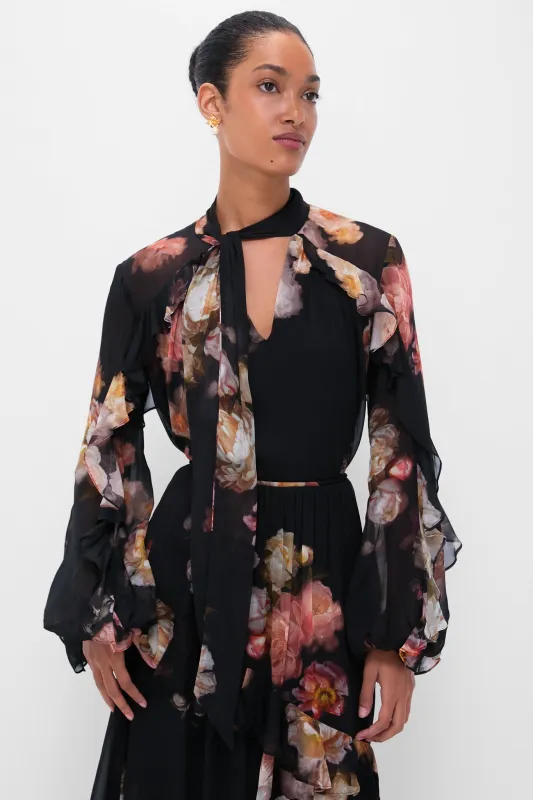 Russet Floral Hypnotic Flutter Blouse sold by Tuckernuck