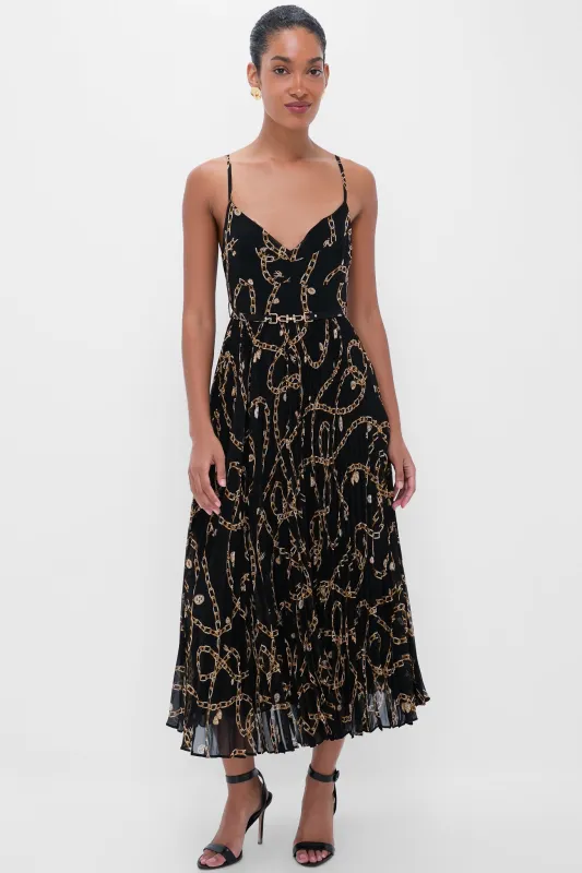 Black Charms Sunray Pleated Picnic Dress sold by Tuckernuck