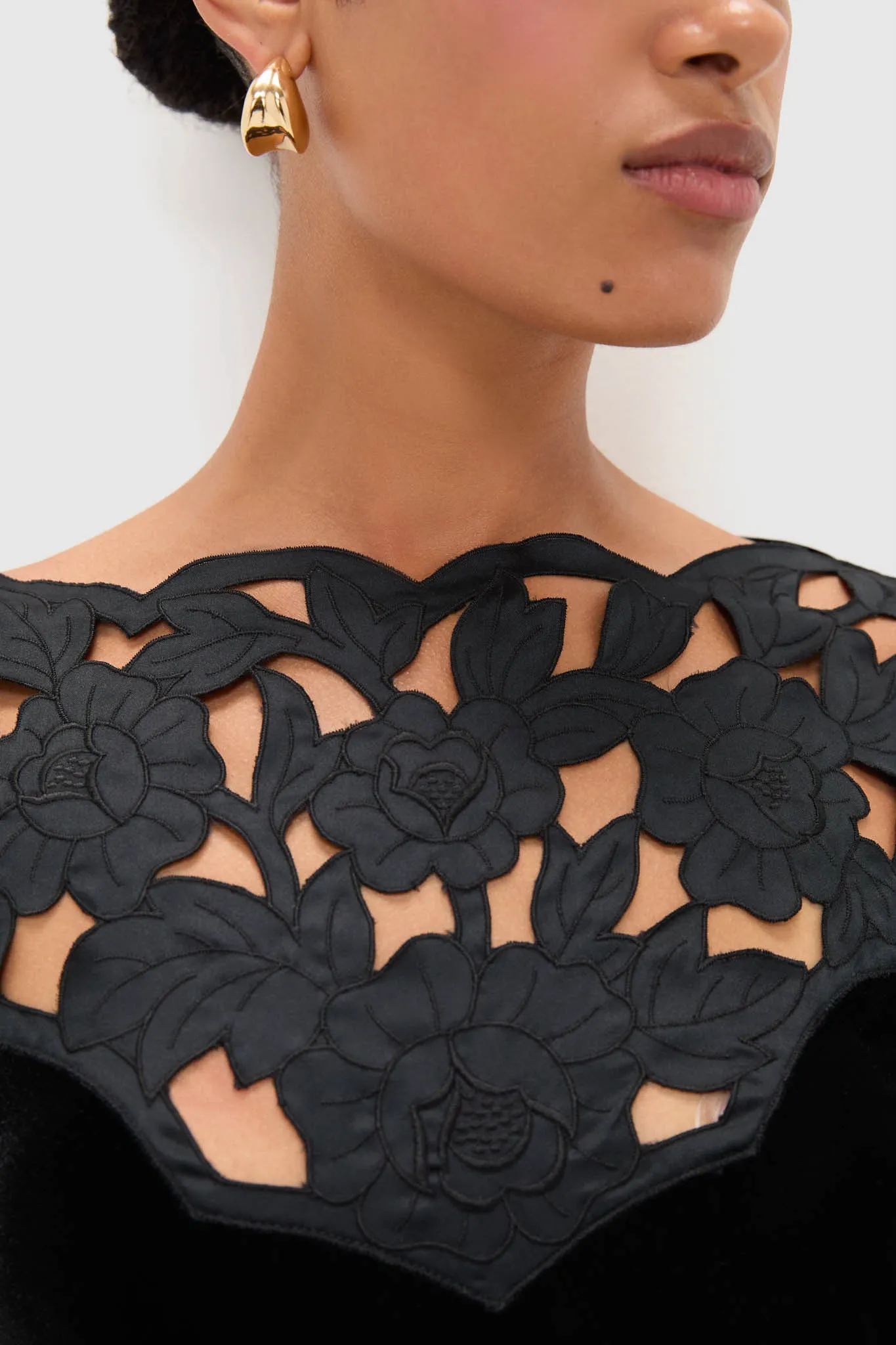 Accademia Black Velvet Bell Sleeve Catherine Maxi Dress sold by Tuckernuck product image thumbnail 2