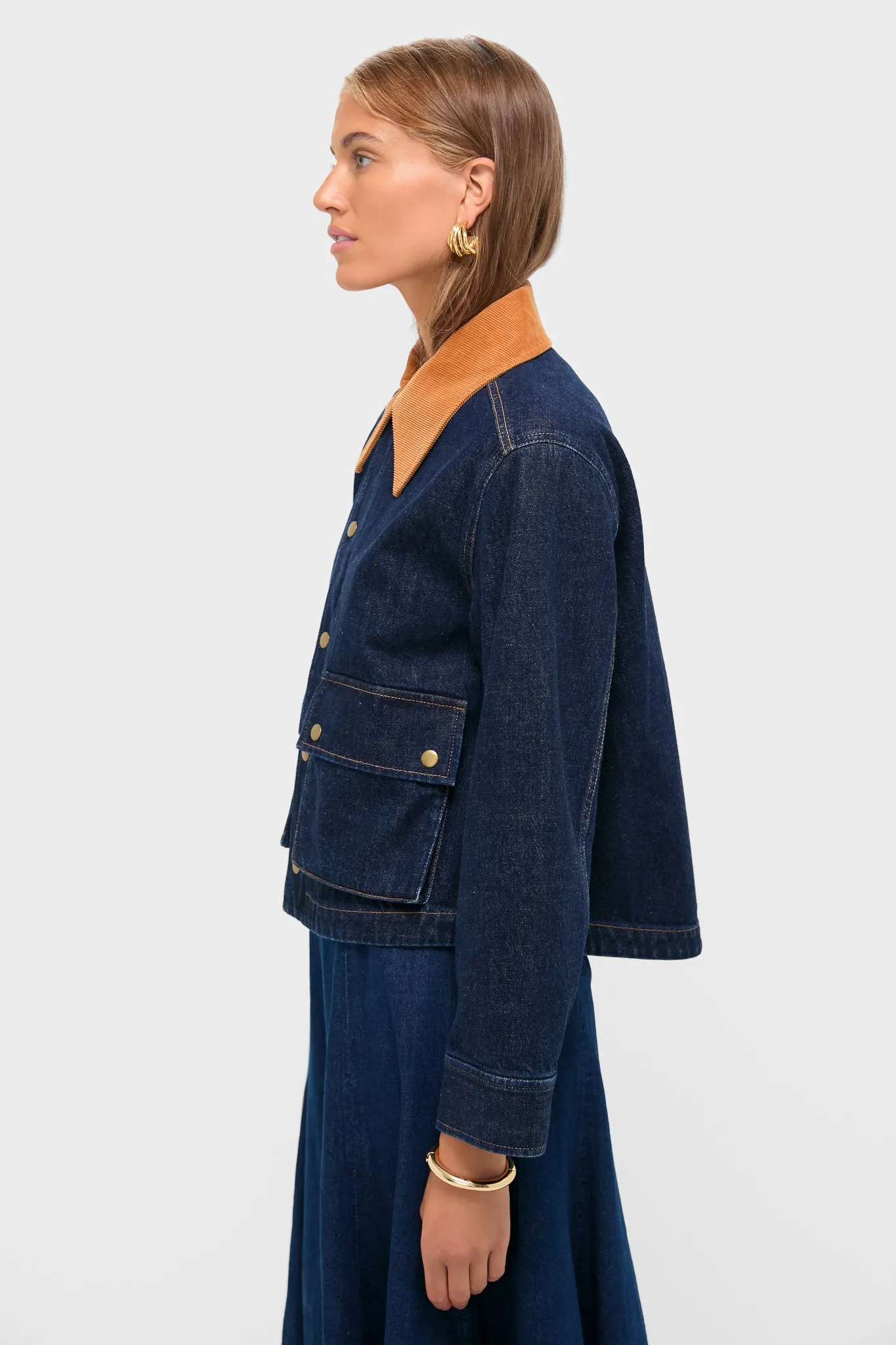 Midnight Rinse Denim Swingy Jacket sold by Tuckernuck product image thumbnail 3