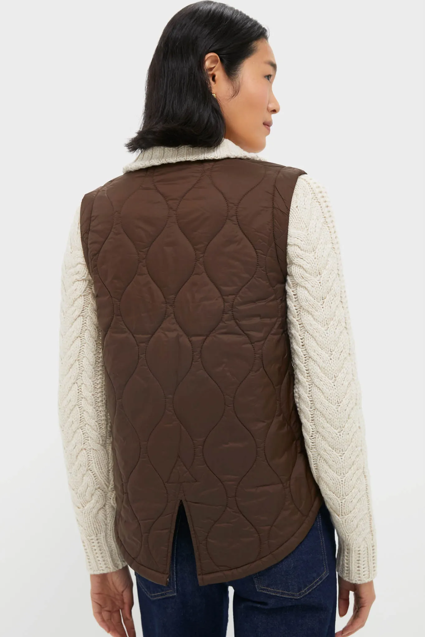 Mocha and Heathered Sand Patra Mixed Media Jacket sold by Tuckernuck product image thumbnail 4