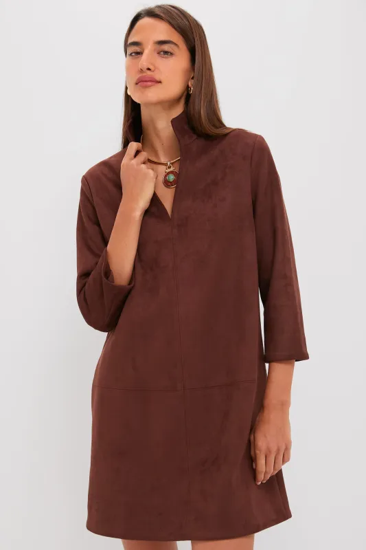 Ganache Vegan Suede Clifton Dress sold by Tuckernuck