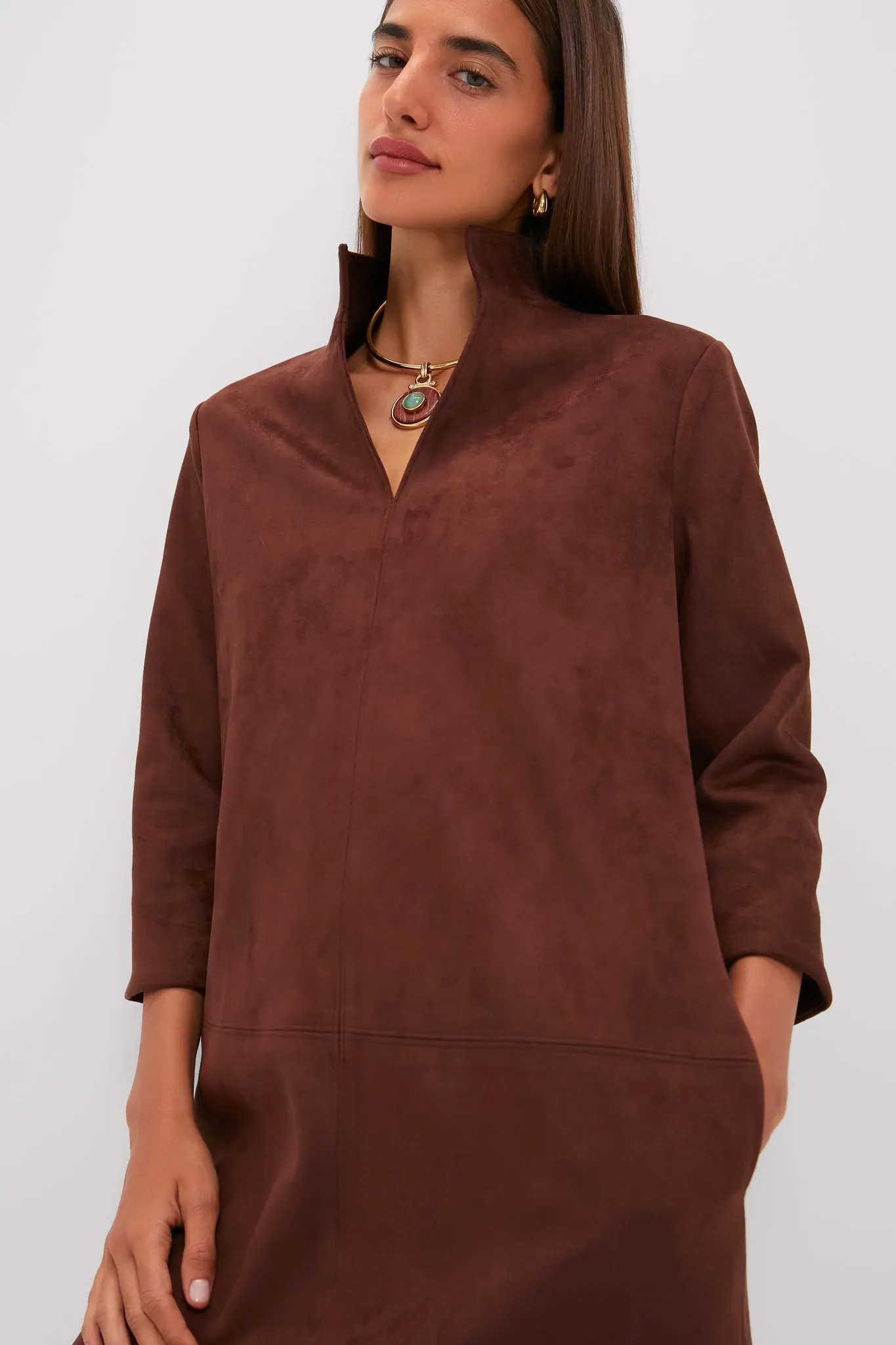 Ganache Vegan Suede Clifton Dress sold by Tuckernuck product image thumbnail 5
