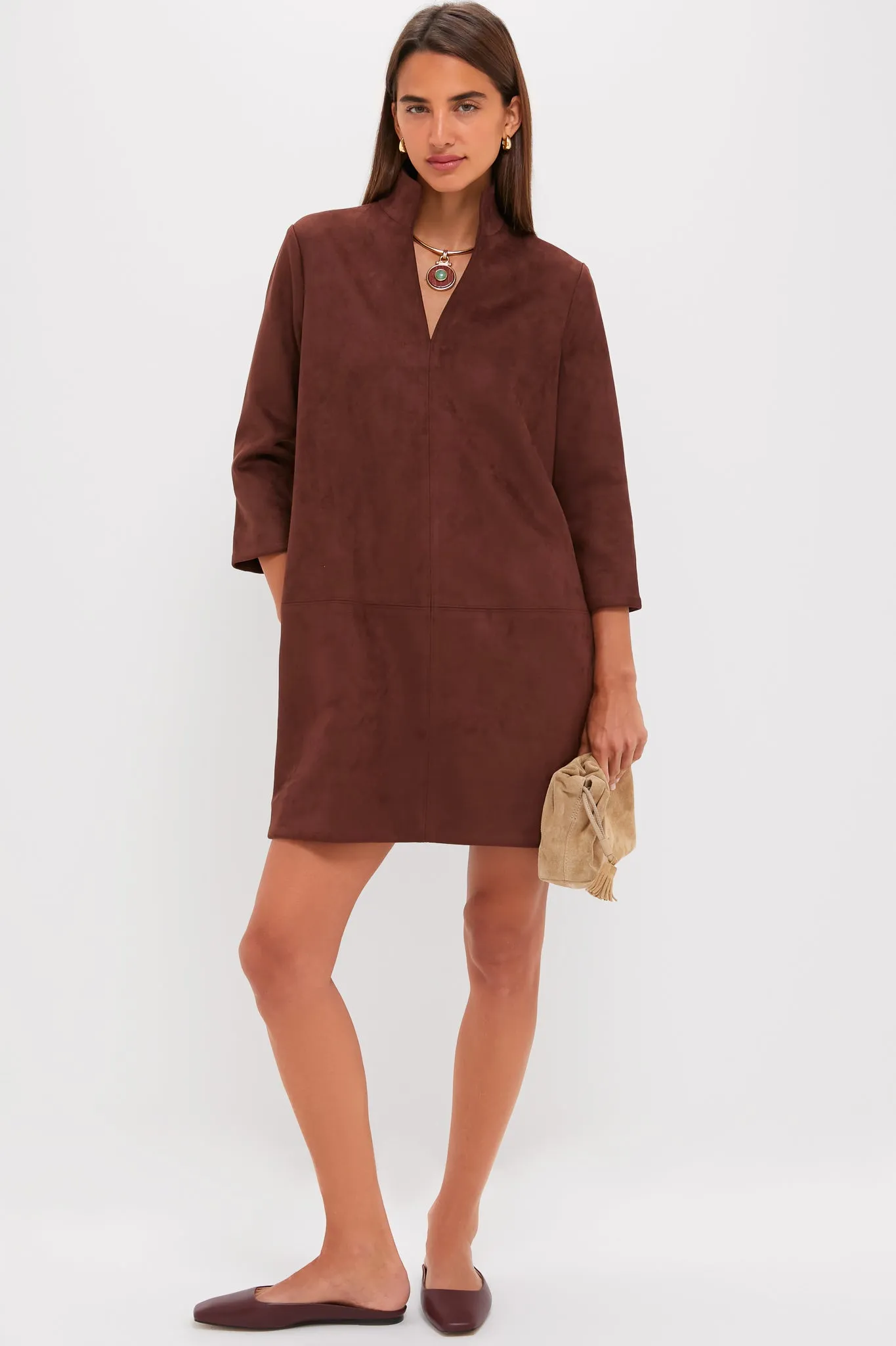 Ganache Vegan Suede Clifton Dress sold by Tuckernuck product image thumbnail 2