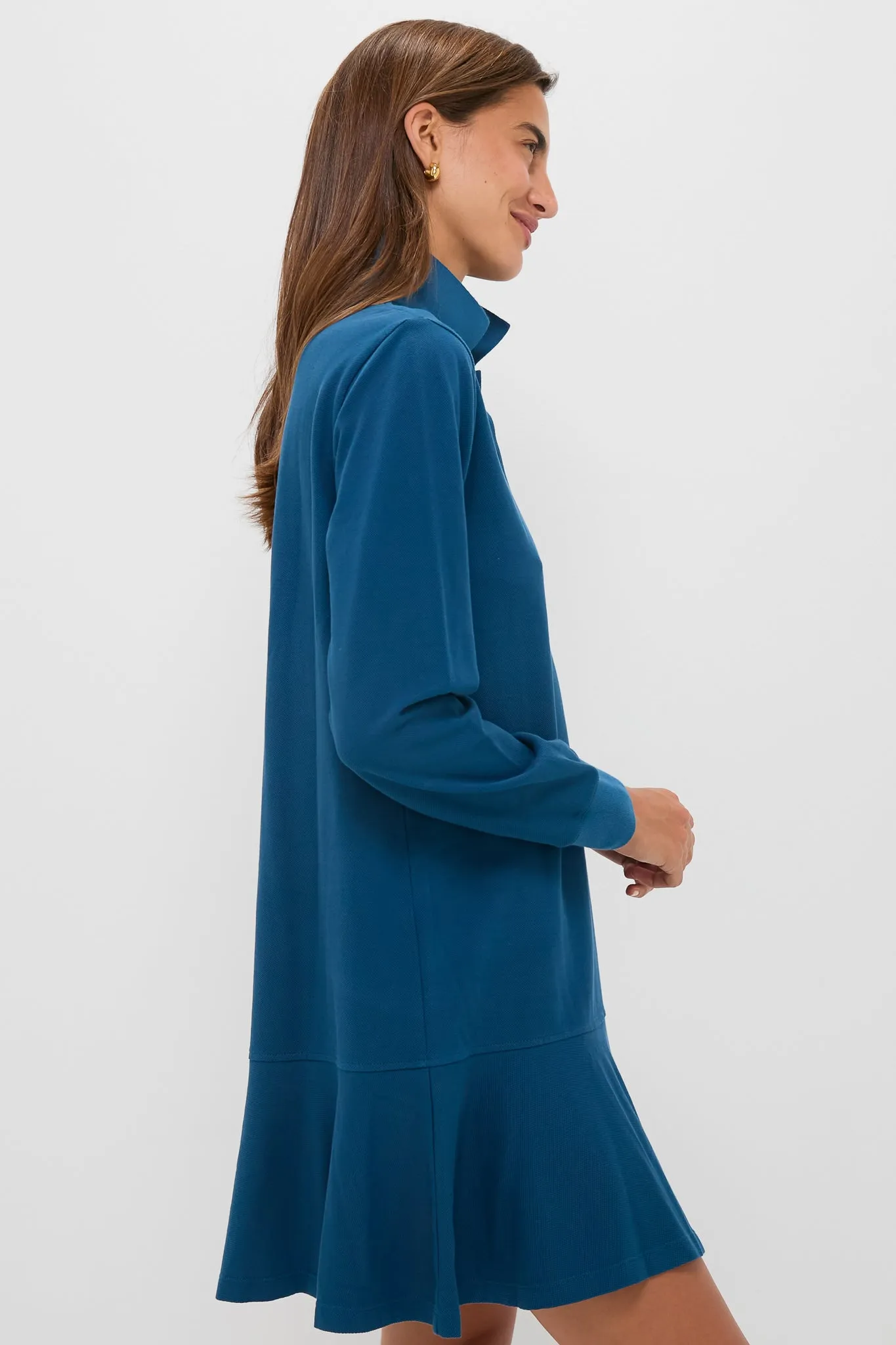 Poseidon Long Sleeve Pique May Polo Dress sold by Tuckernuck product image thumbnail 4