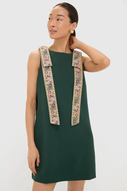 Garden Scrollwork Jacquard Bow Rosie Dress sold by Tuckernuck