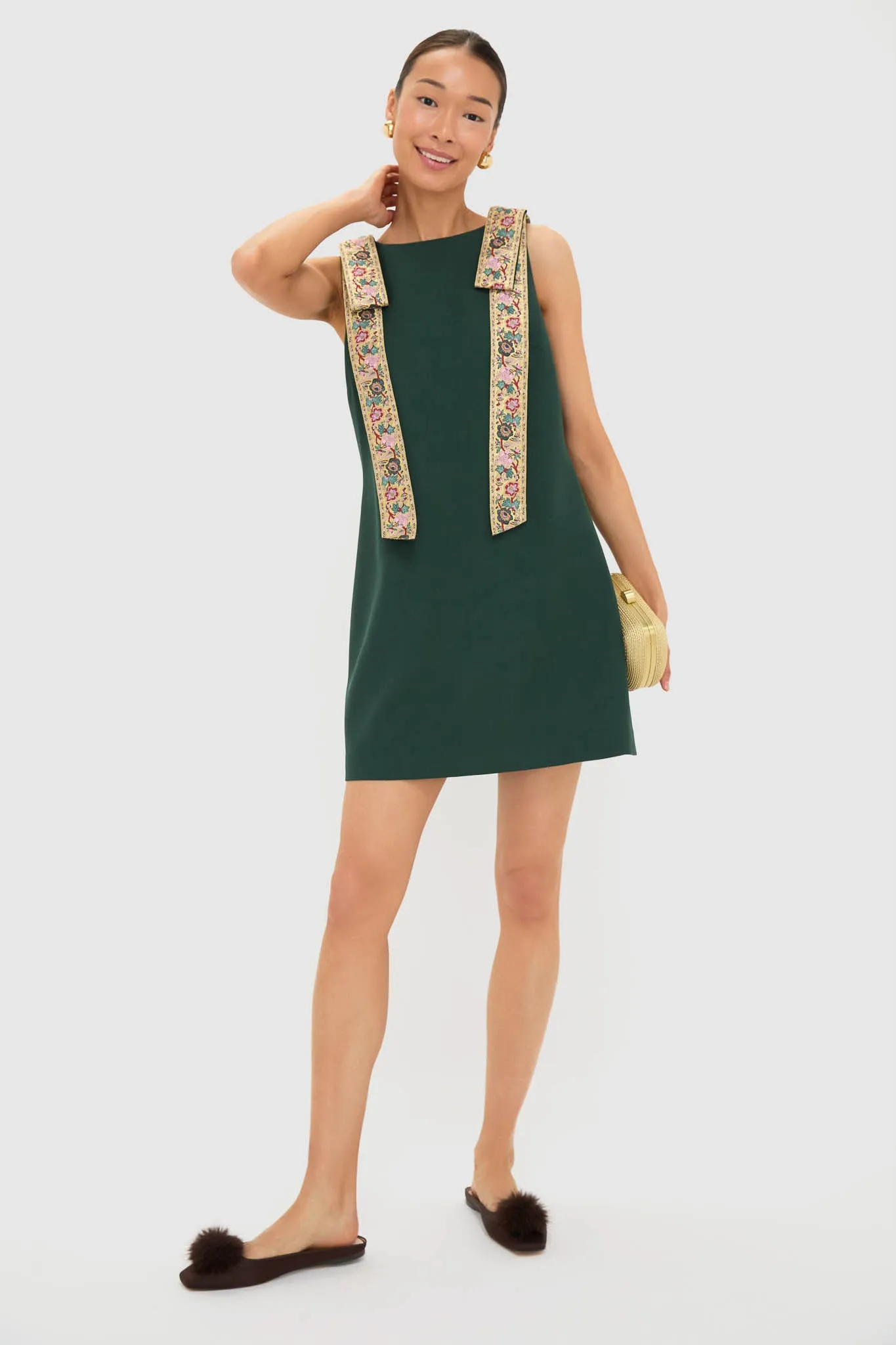 Garden Scrollwork Jacquard Bow Rosie Dress sold by Tuckernuck product image thumbnail 2