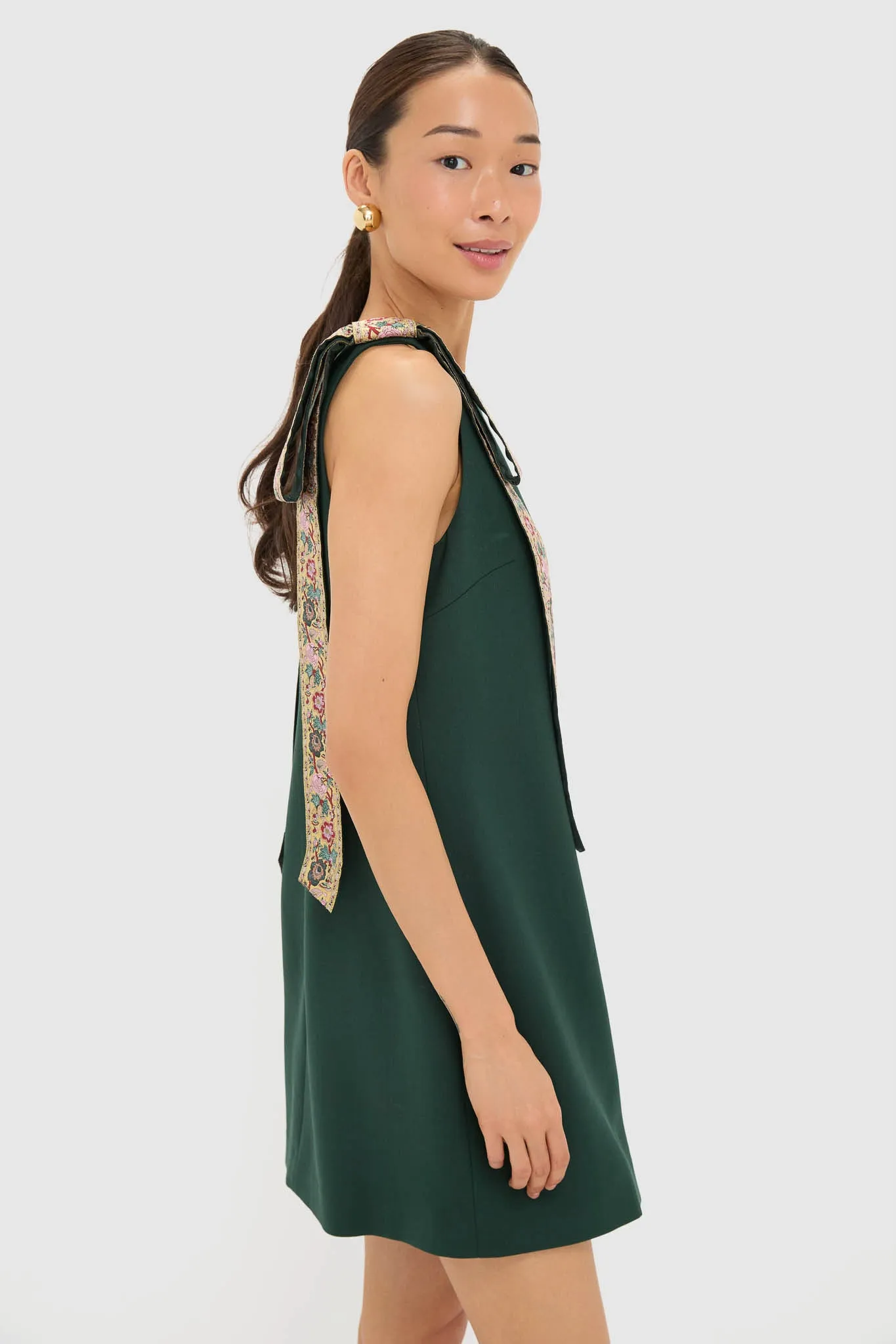 Garden Scrollwork Jacquard Bow Rosie Dress sold by Tuckernuck product image thumbnail 3