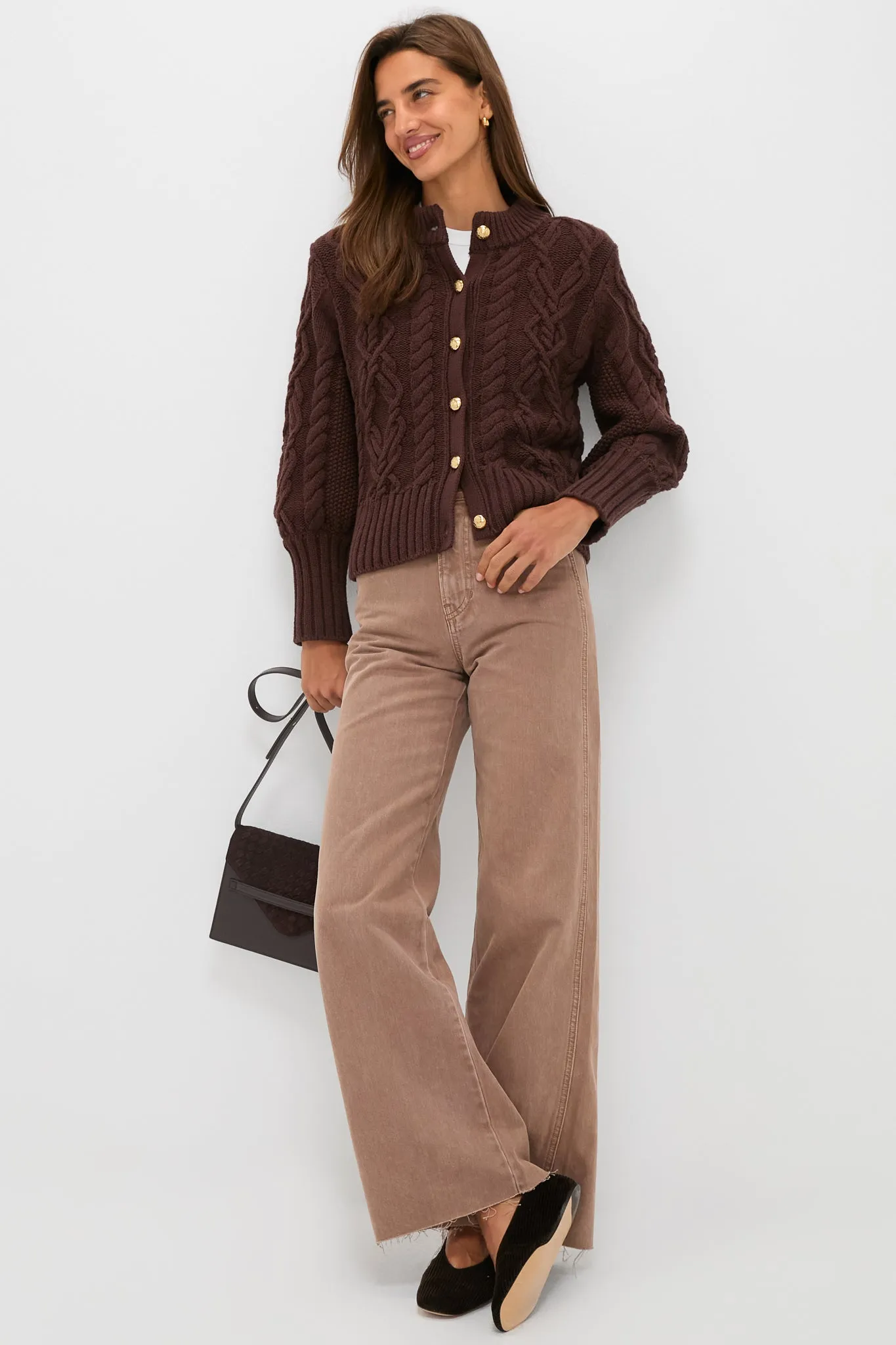 Brown Cotton Colette Cardigan sold by Tuckernuck product image thumbnail 2