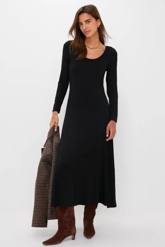 Black Long Sleeve Sara Maxi Dress sold by Tuckernuck