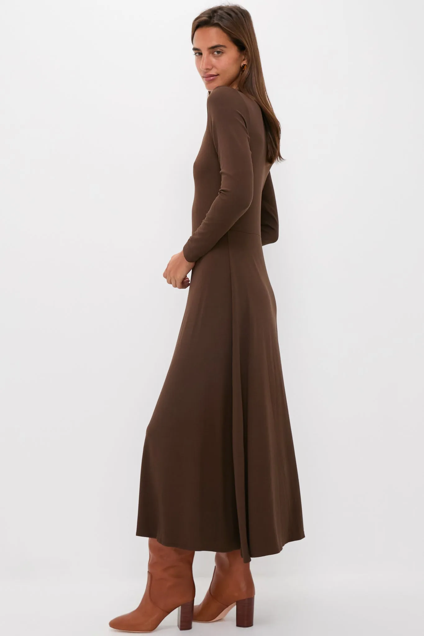 Brown Long Sleeve Sara Maxi Dress sold by Tuckernuck product image thumbnail 3