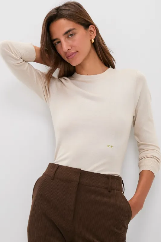 Sandstone Cashmere Silk Long Sleeve Katie Tee made by Tuckernuck